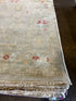 Lilin Lace 8.9x12.3 Light Green Hand-Knotted Oushak Rug
