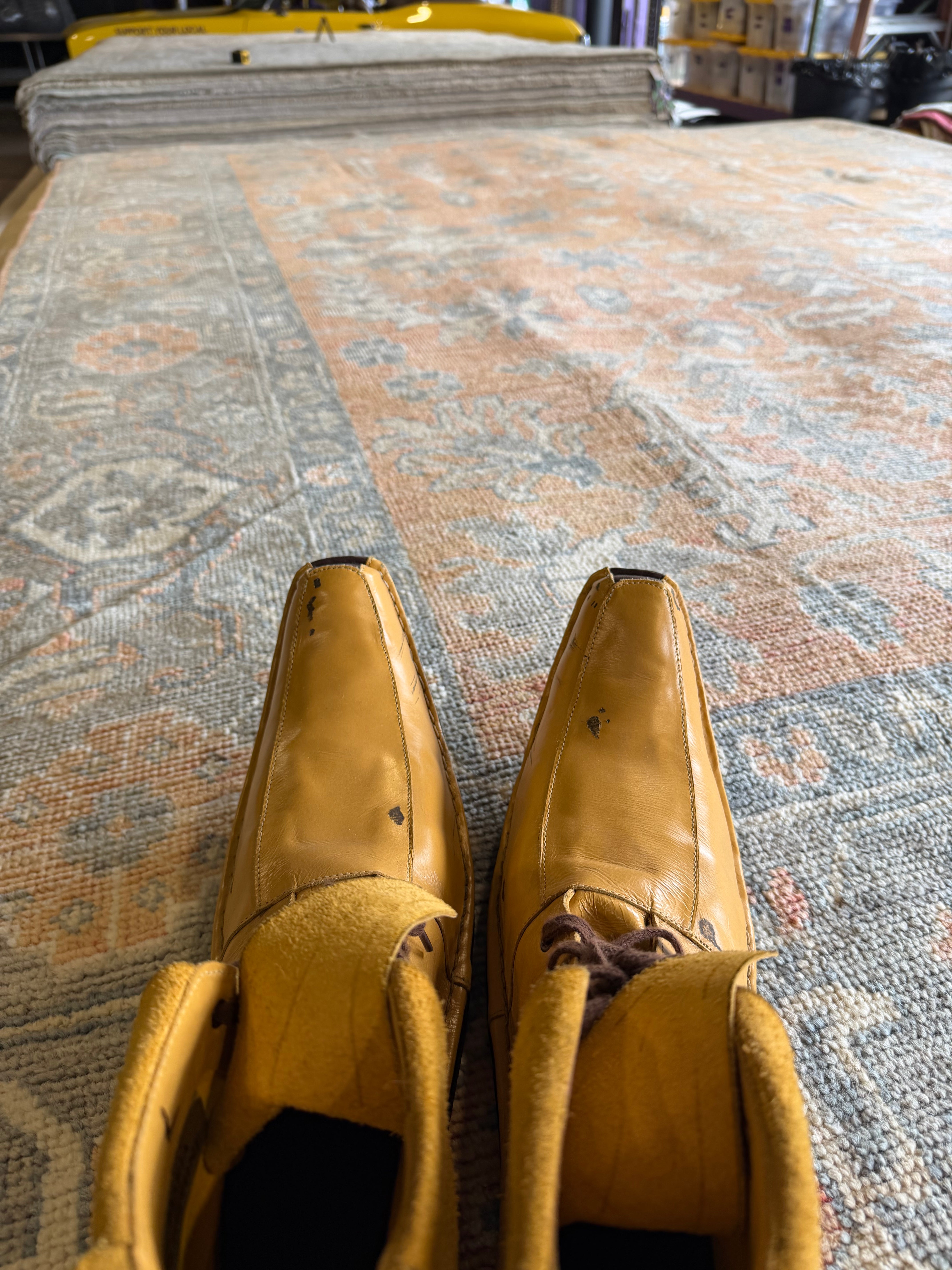 Jordana Verroi 8.5x11.7 Orange Whitewashed Hand-Knotted Oushak