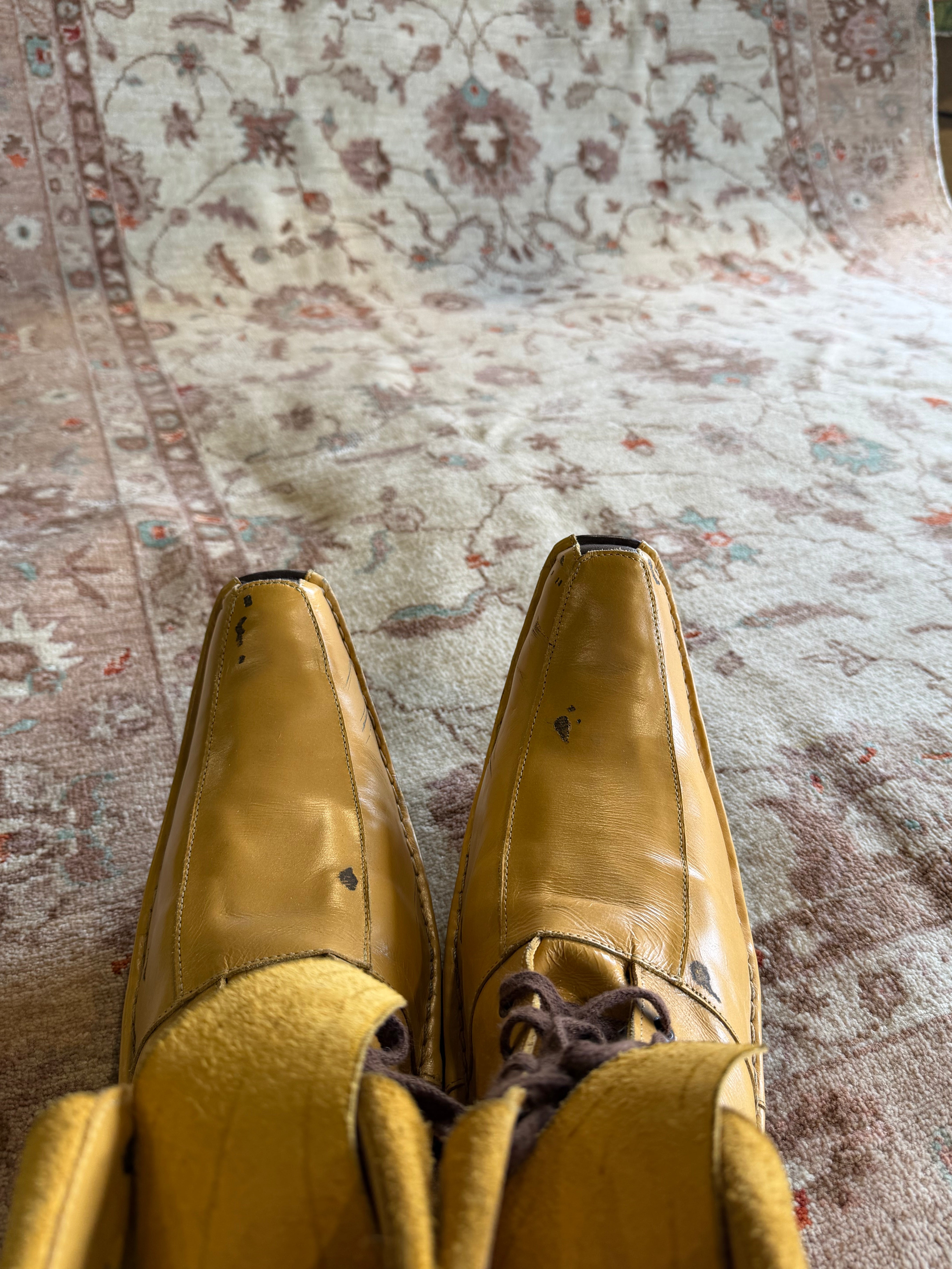 Lexi Wood 5.6x8.8 Pink and Ivory Whitewashed Hand-Knotted Oushak