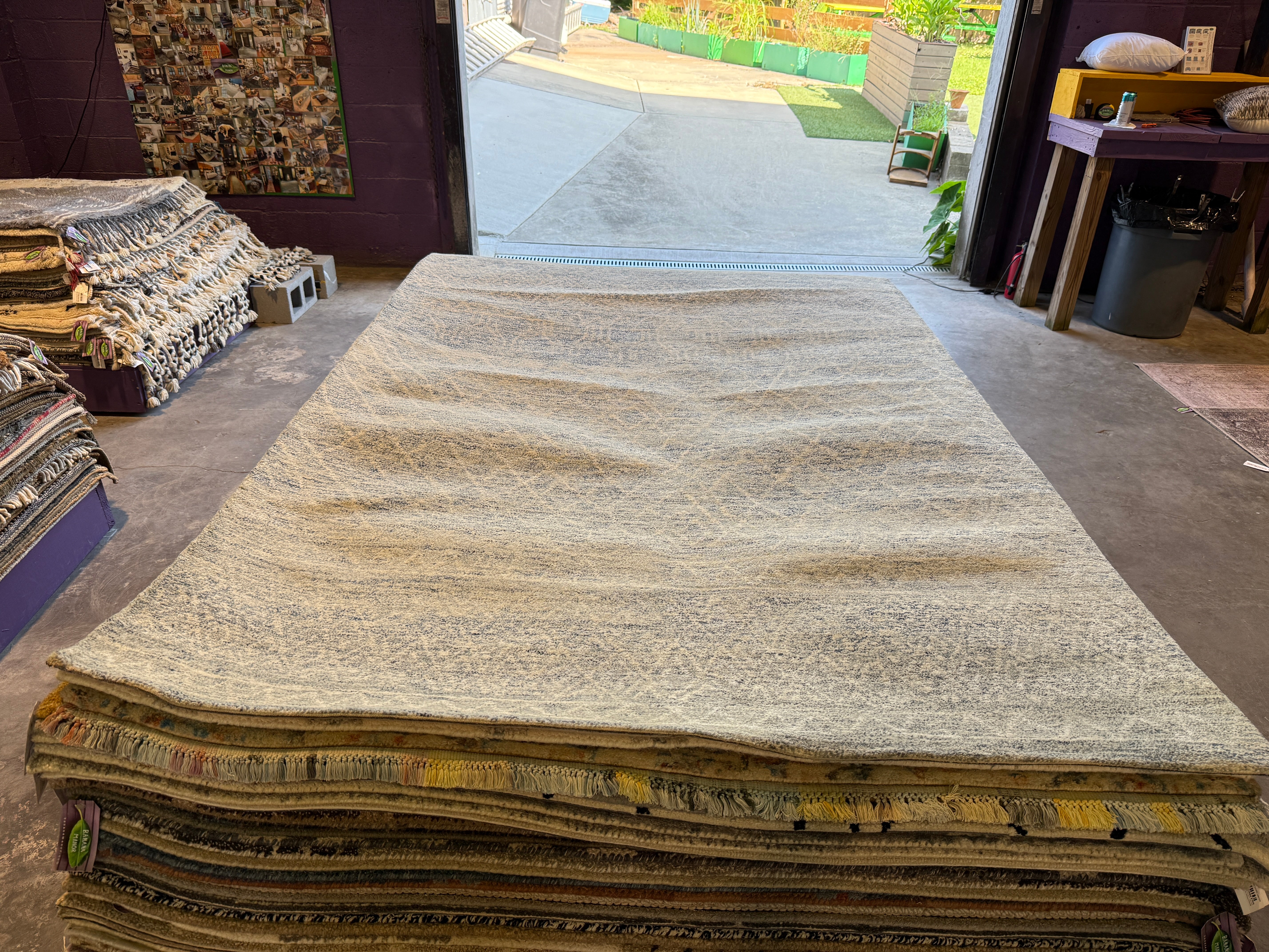 Nahan Franko 5x8 Hand-Tufted Pastel Erased