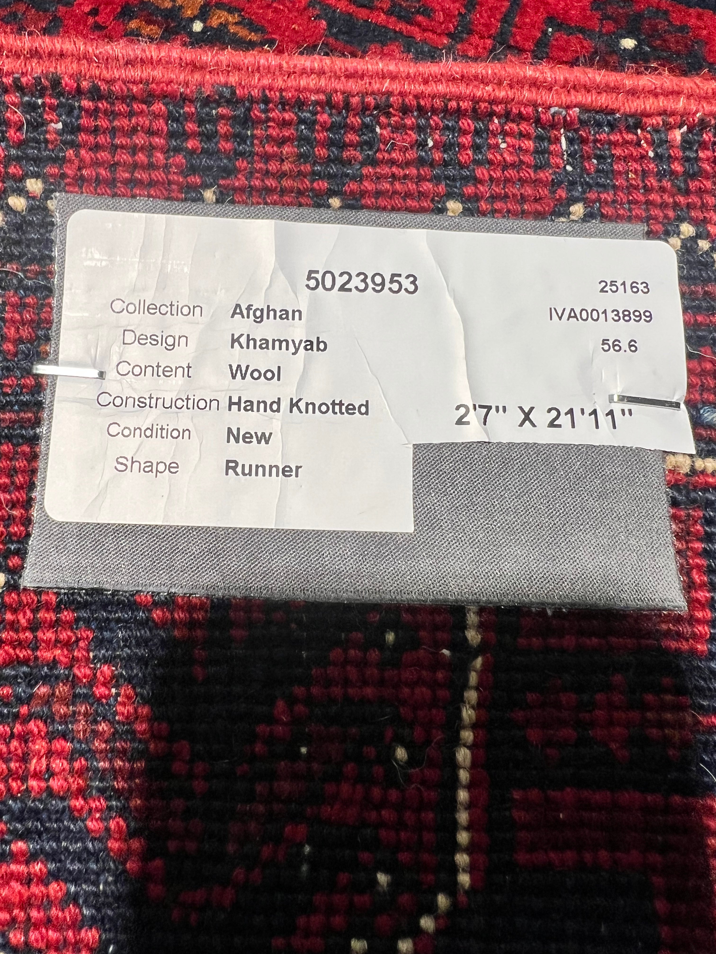 Tracy Danshaw 2.7x21.11 COLOR Afghani Khamyab Runner
