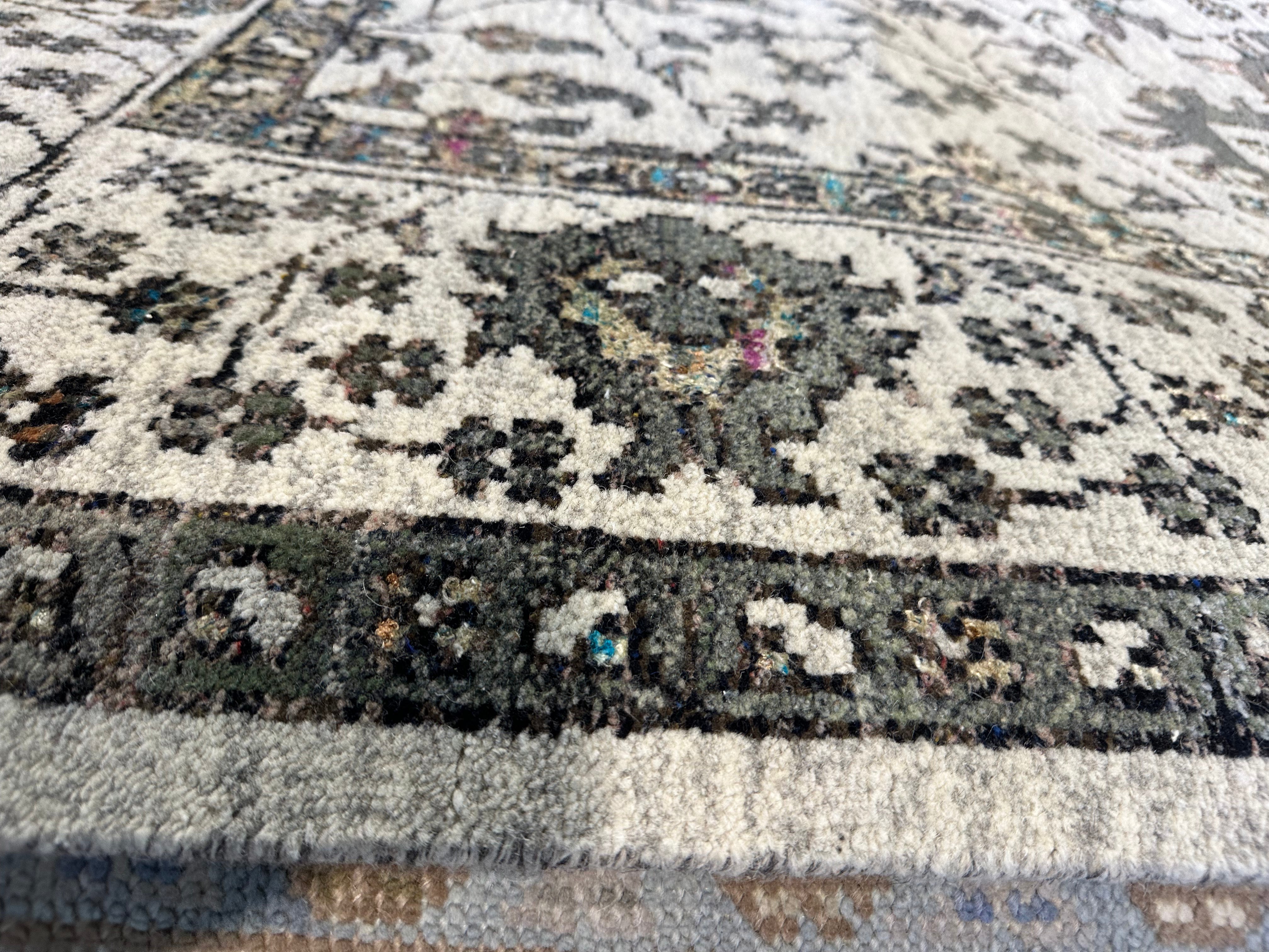 Lilli Stein 8x10 Silver Hand-Knotted Oushak Rug