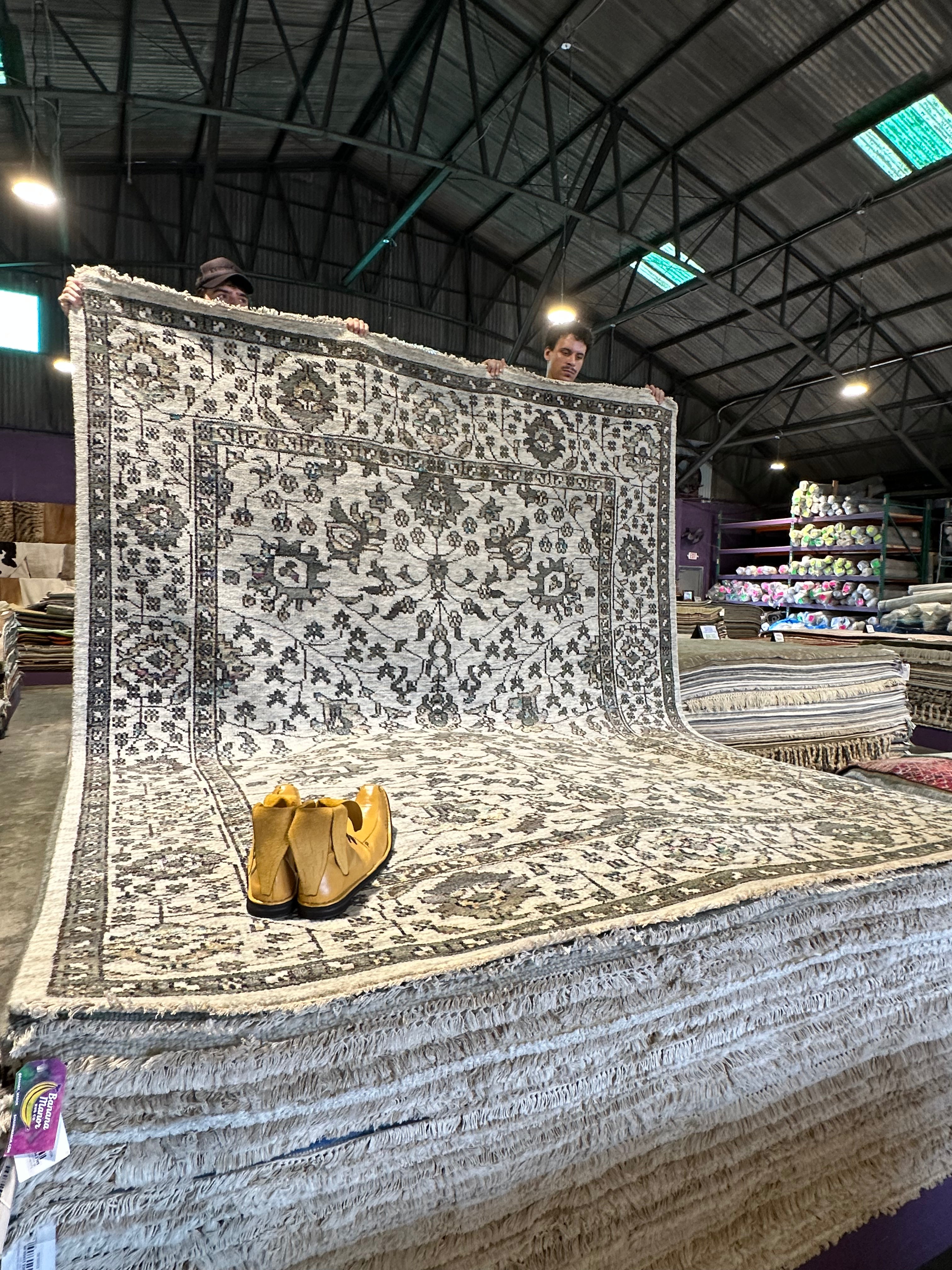 Lilli Stein 8x10 Silver Hand-Knotted Oushak Rug