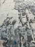 Justin Borden 8.9X11.9 Silver Hand-Knotted Modern Style Rug