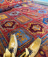 Jody Lee Lipes 9x12.9 Orange Hand-Knotted Humna Rug