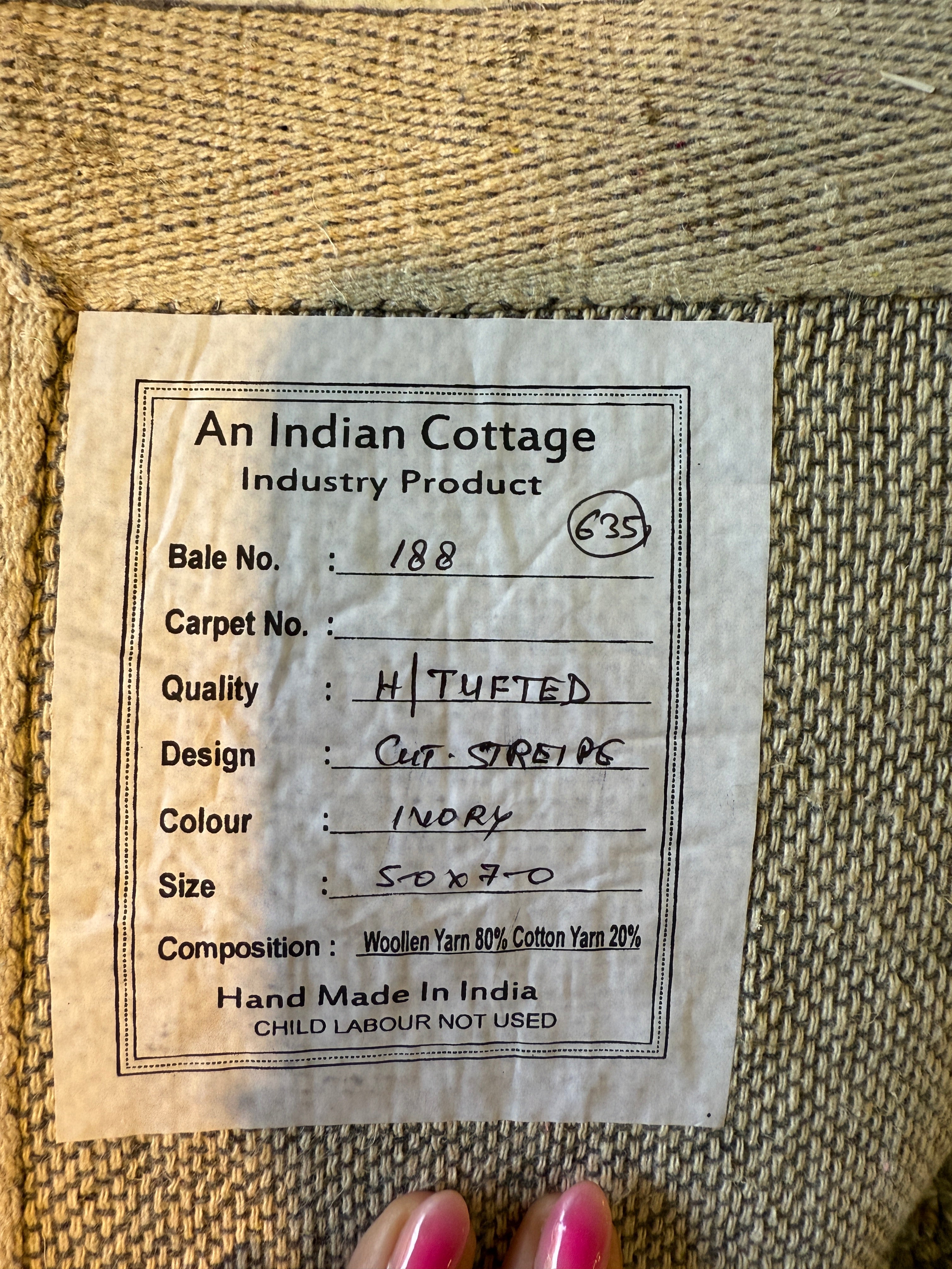 Topsy Chapman 5x7 Hand-Tufted Pastel Stripe