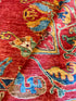 Debbie Pelt 9x11.9 Red Hand-Knotted Nomadic Caucasian Humna Wool Rug