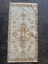 Vintage 1.5x2.10 Turkish Oushak Brown and Aqua Small Rug