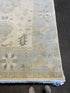 Carole Keen 8x9.9 Light Blue Hand-Knotted Oushak Rug