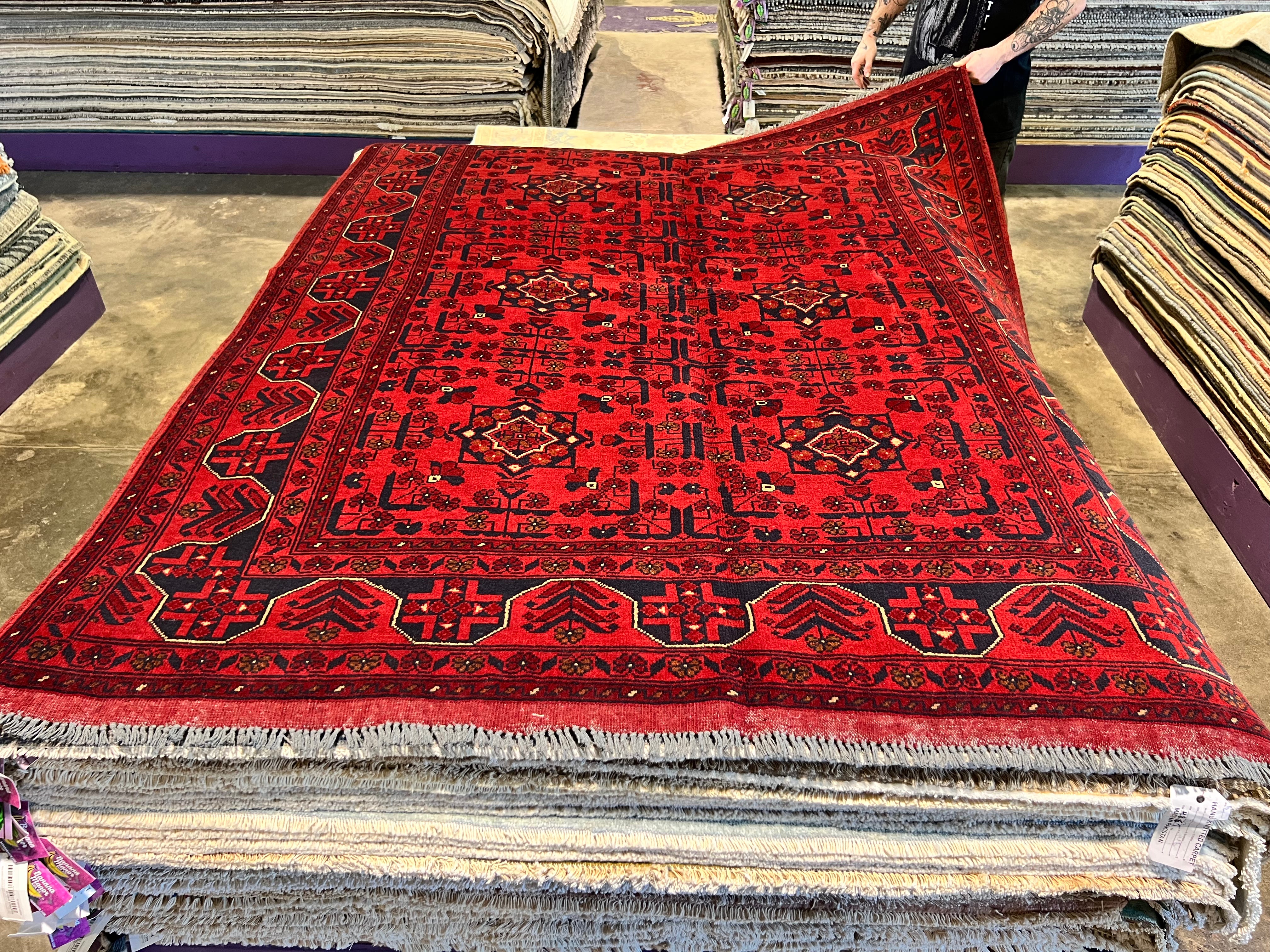 Jordan Ladd 5.6x7.5 COLOR Afghani Khal Muhammad Rug