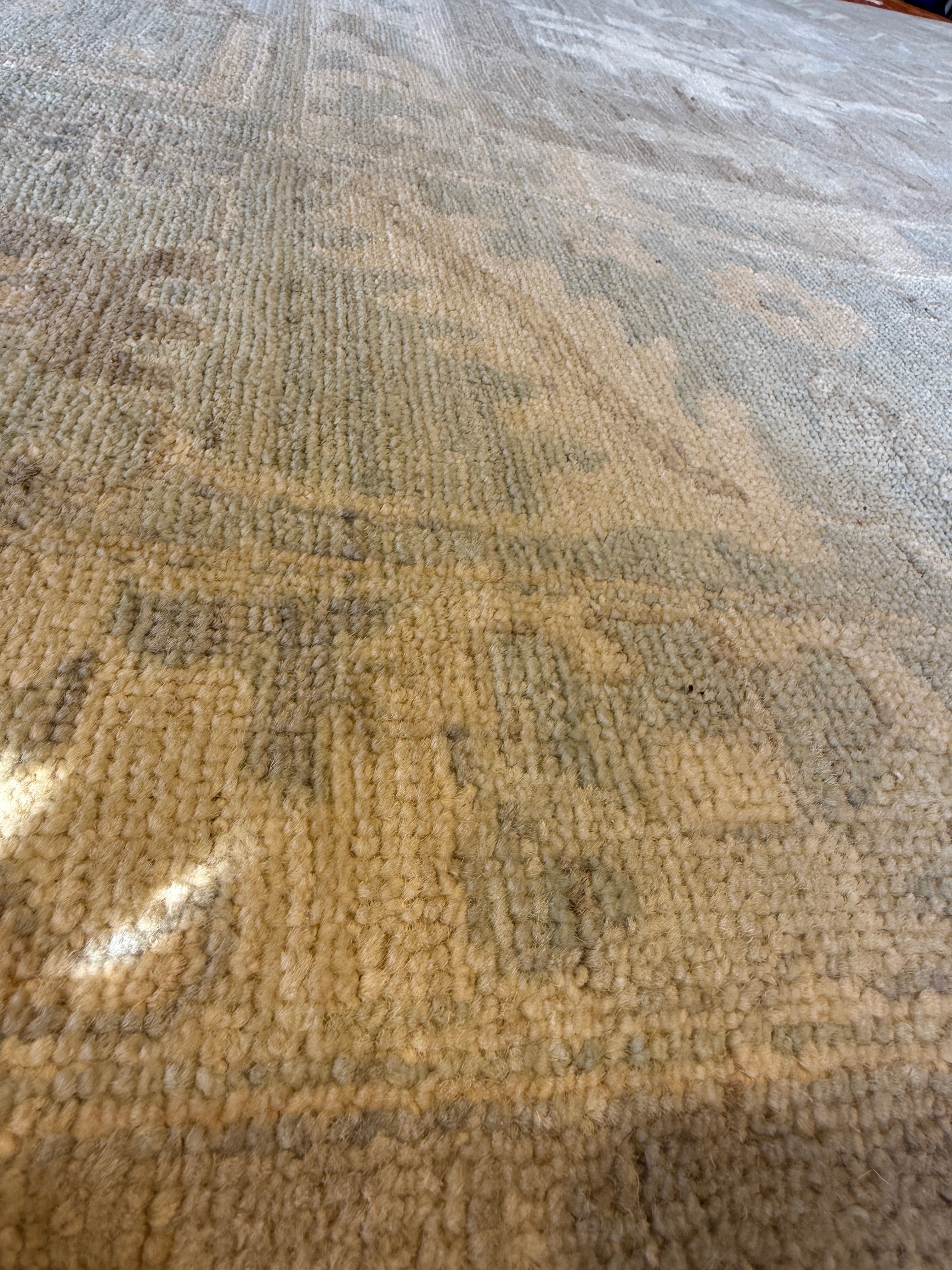 Rivers Spencer 10.1x13.10 Blue Afghani Whitewashed Oushak