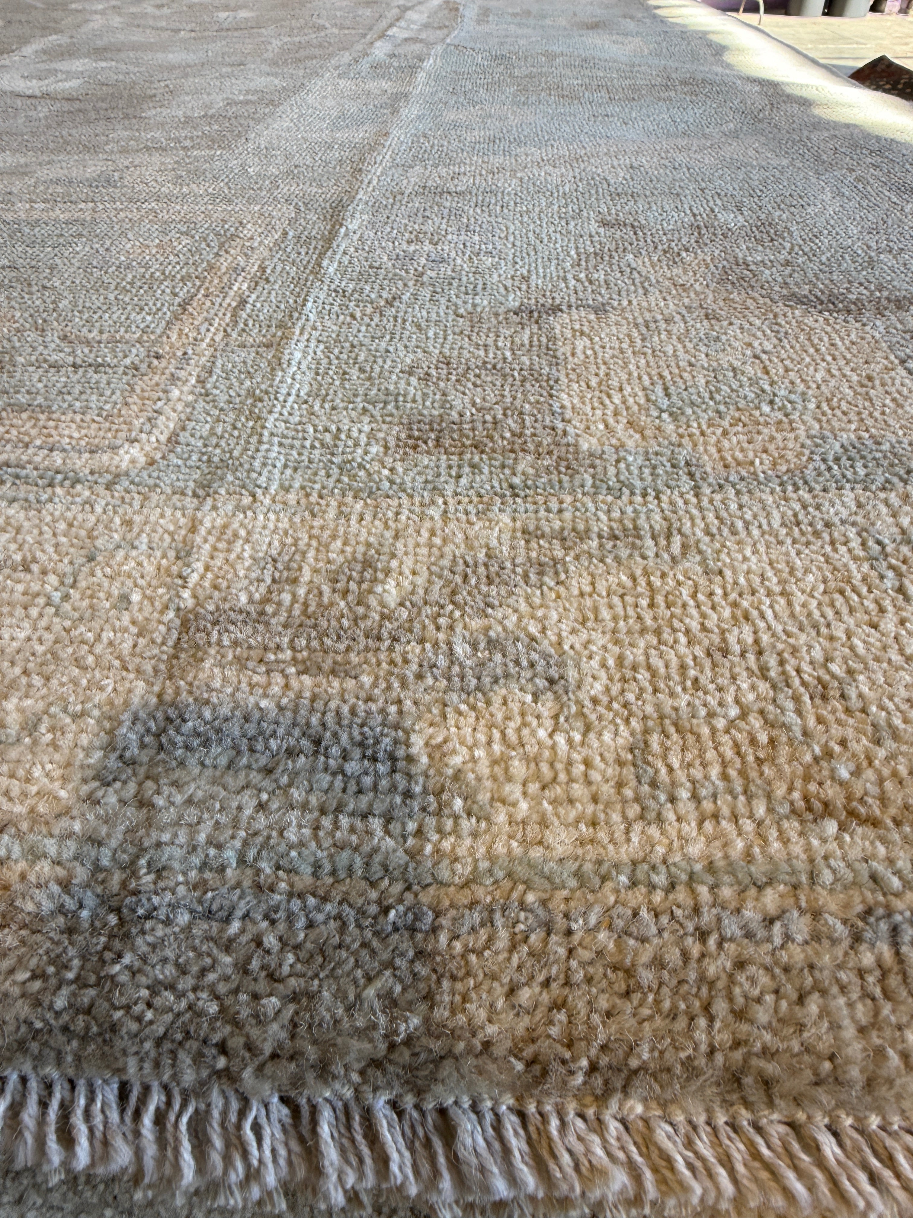 Rivers Spencer 10.1x13.10 Blue Afghani Whitewashed Oushak