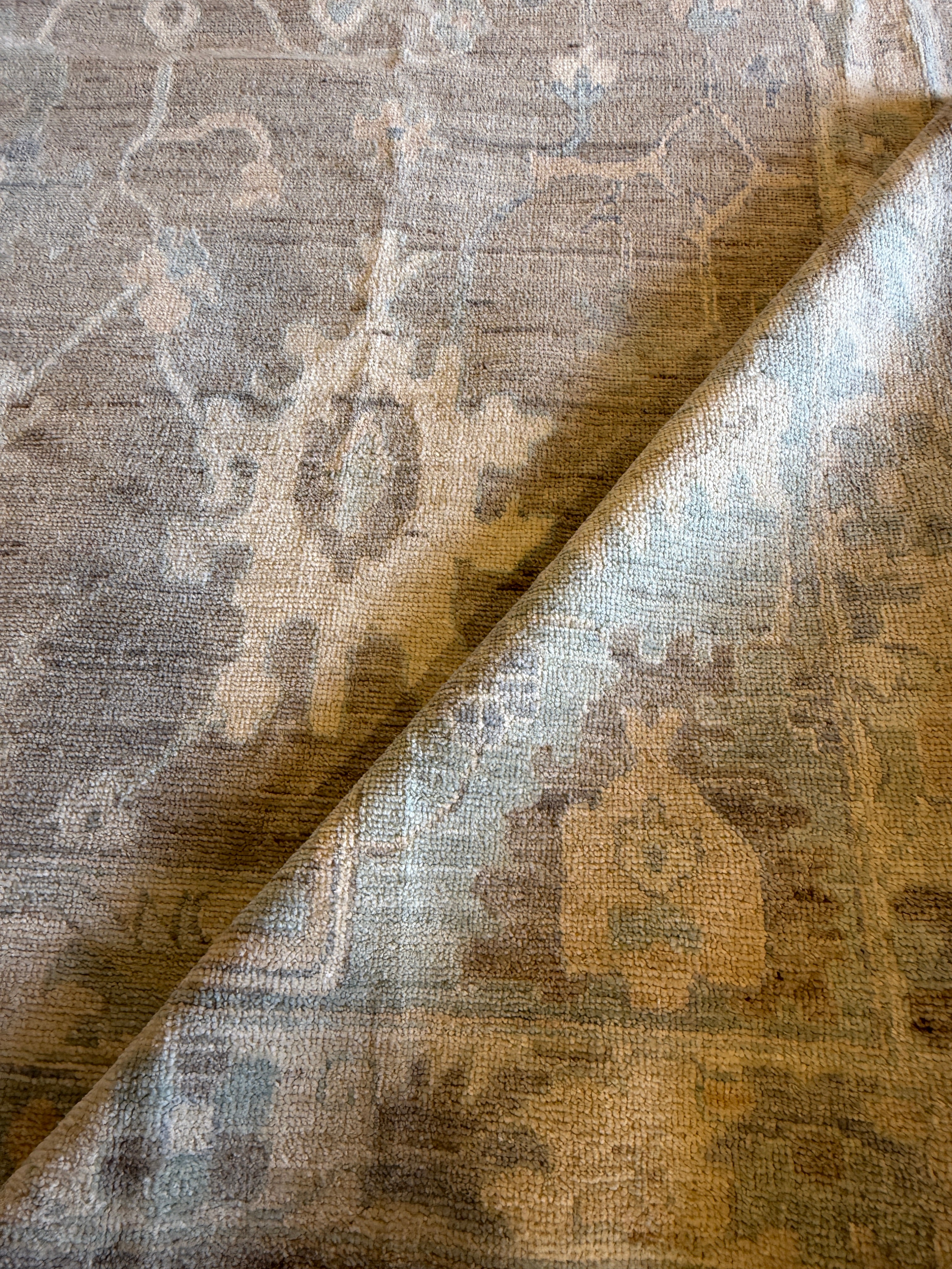 Rivers Spencer 10.1x13.10 Blue Afghani Whitewashed Oushak