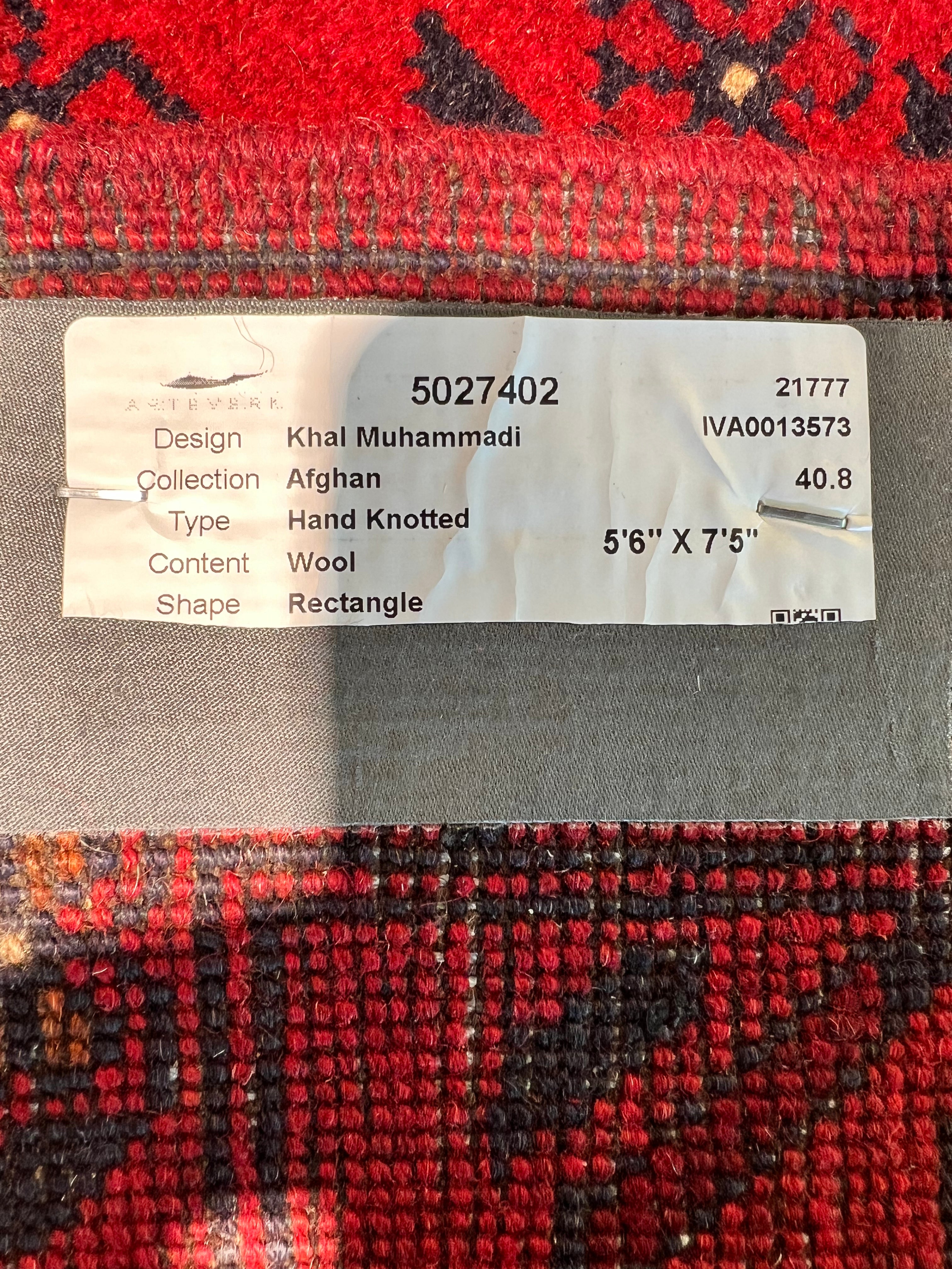 Jordan Ladd 5.6x7.5 COLOR Afghani Khal Muhammad Rug