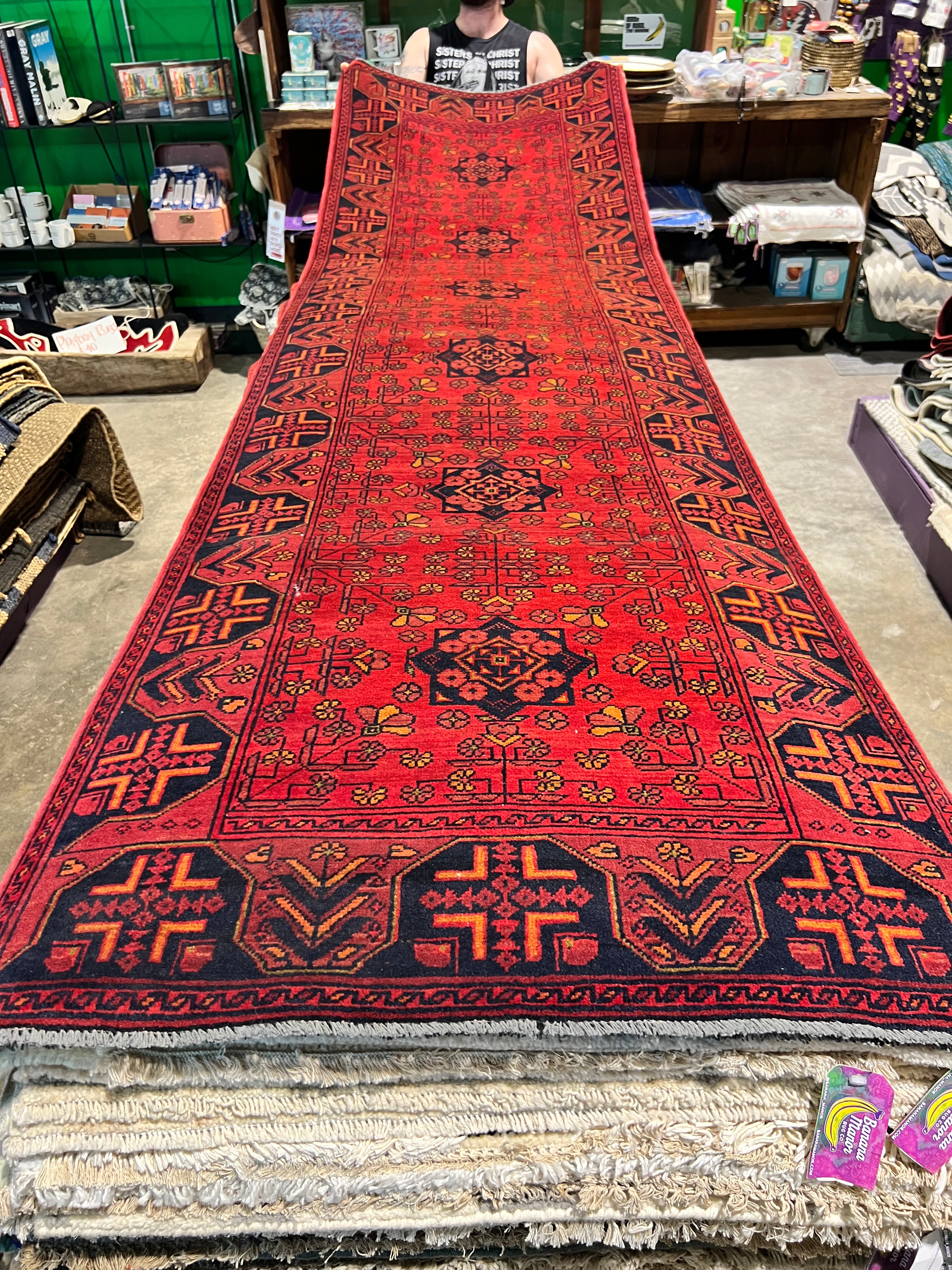 Louise Gold 2.9x9.4 COLOR Afghani Khal Muhammad Runner