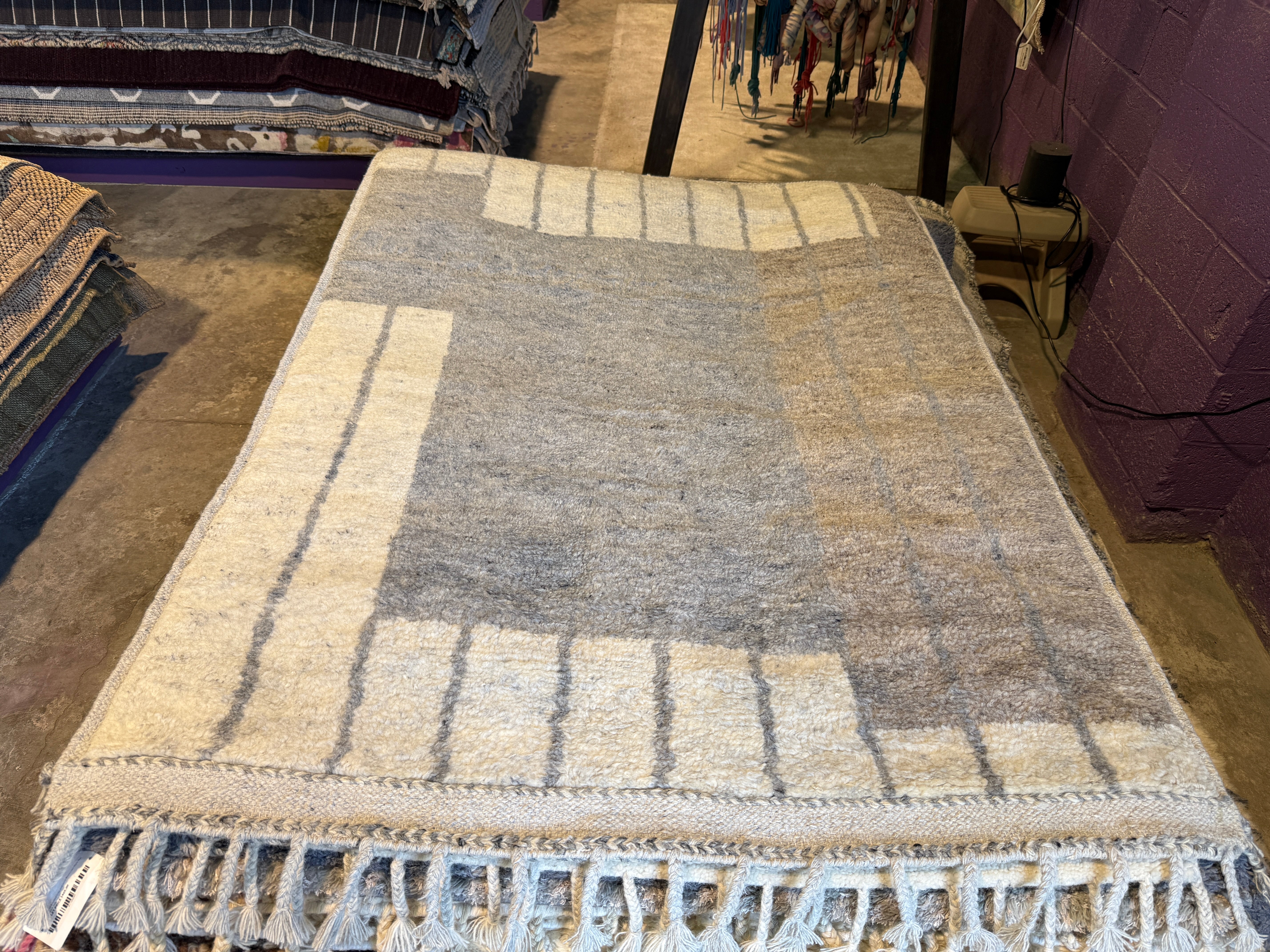 Esmee 4.3x6.3 Grey Modern Hand Knotted