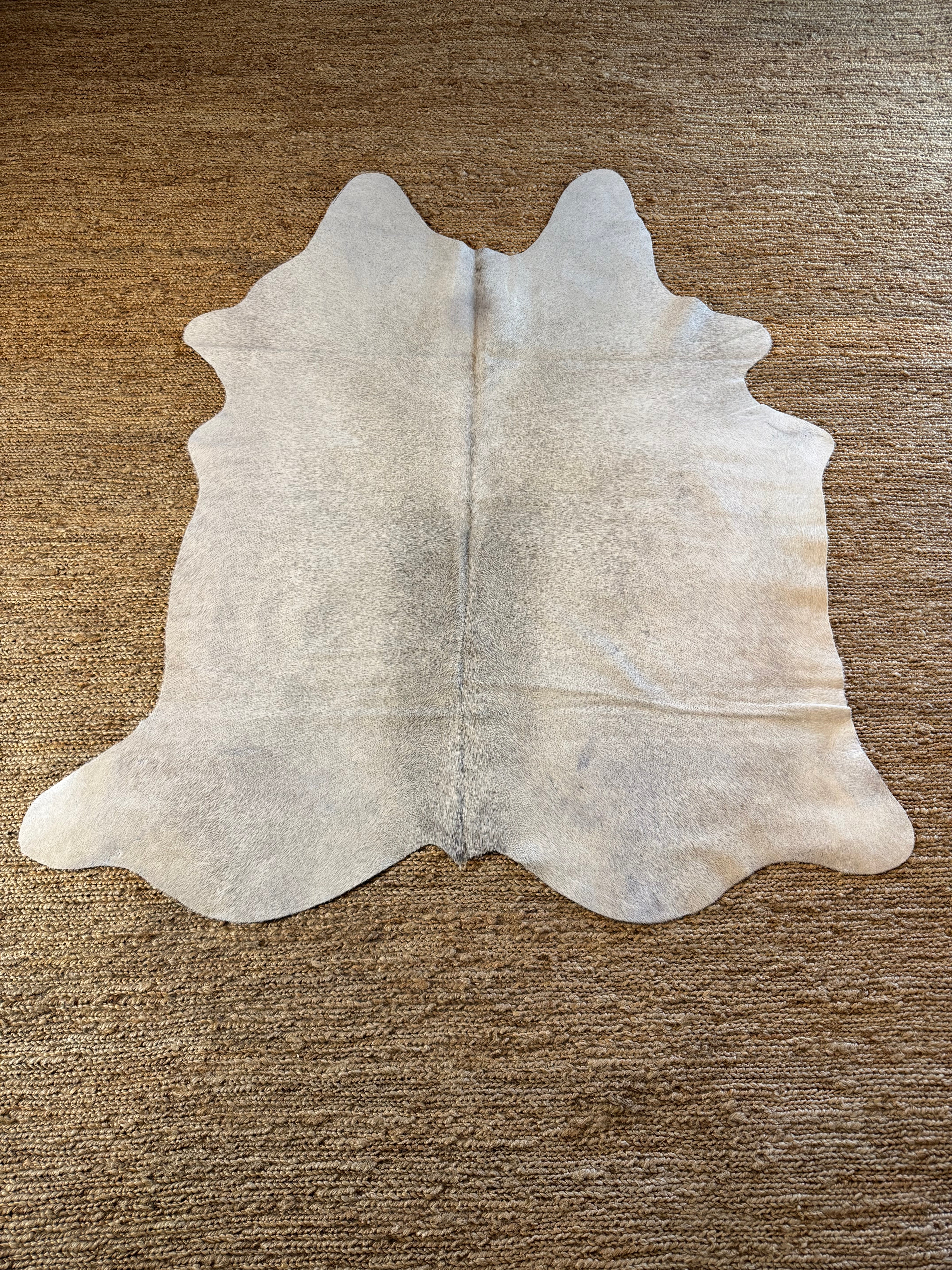 Grey 5.2x5.5 Small Cowhide Rug