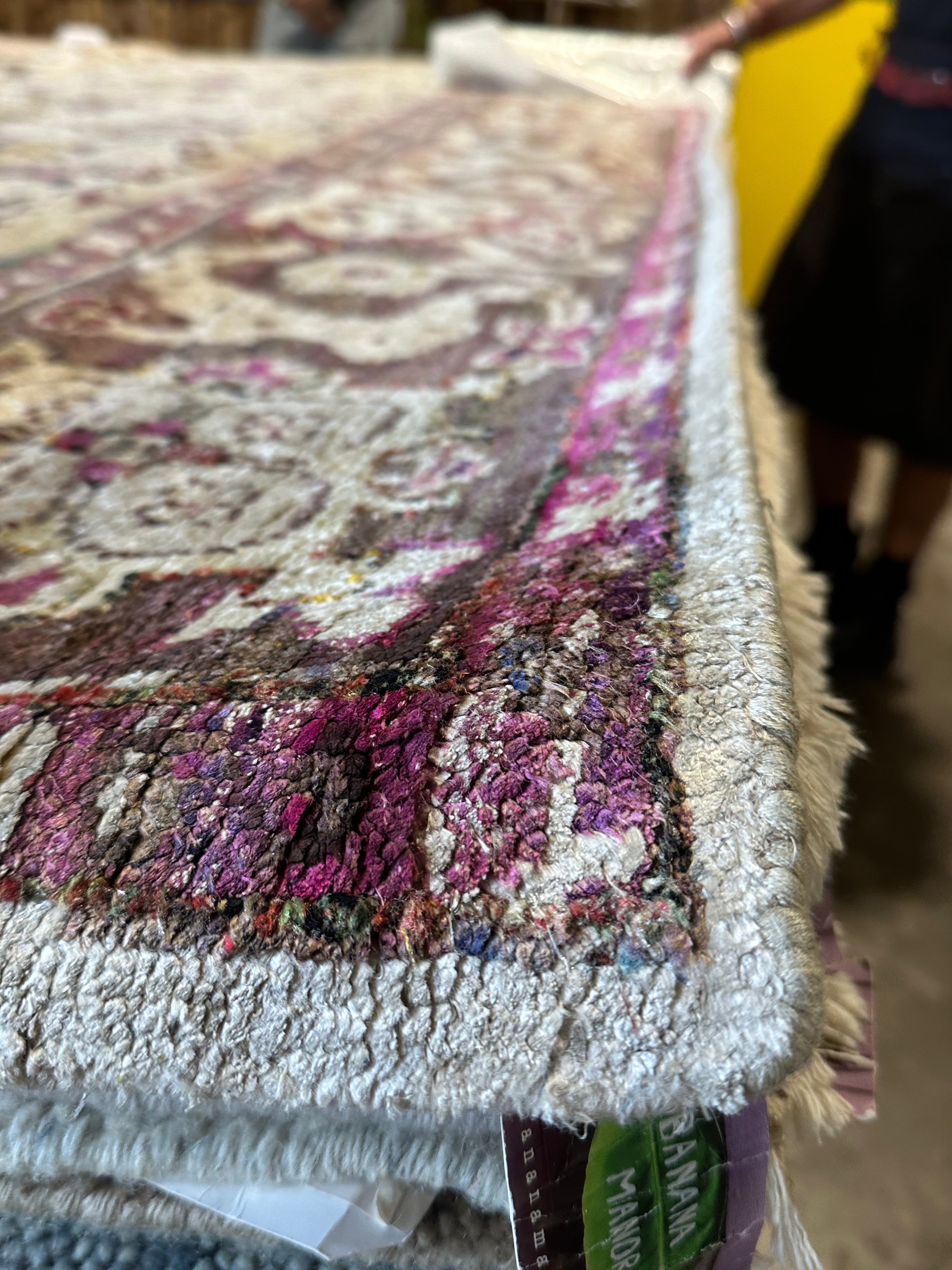 Trixie Kole 8x10 Beige Hand-Knotted Kashan Rug