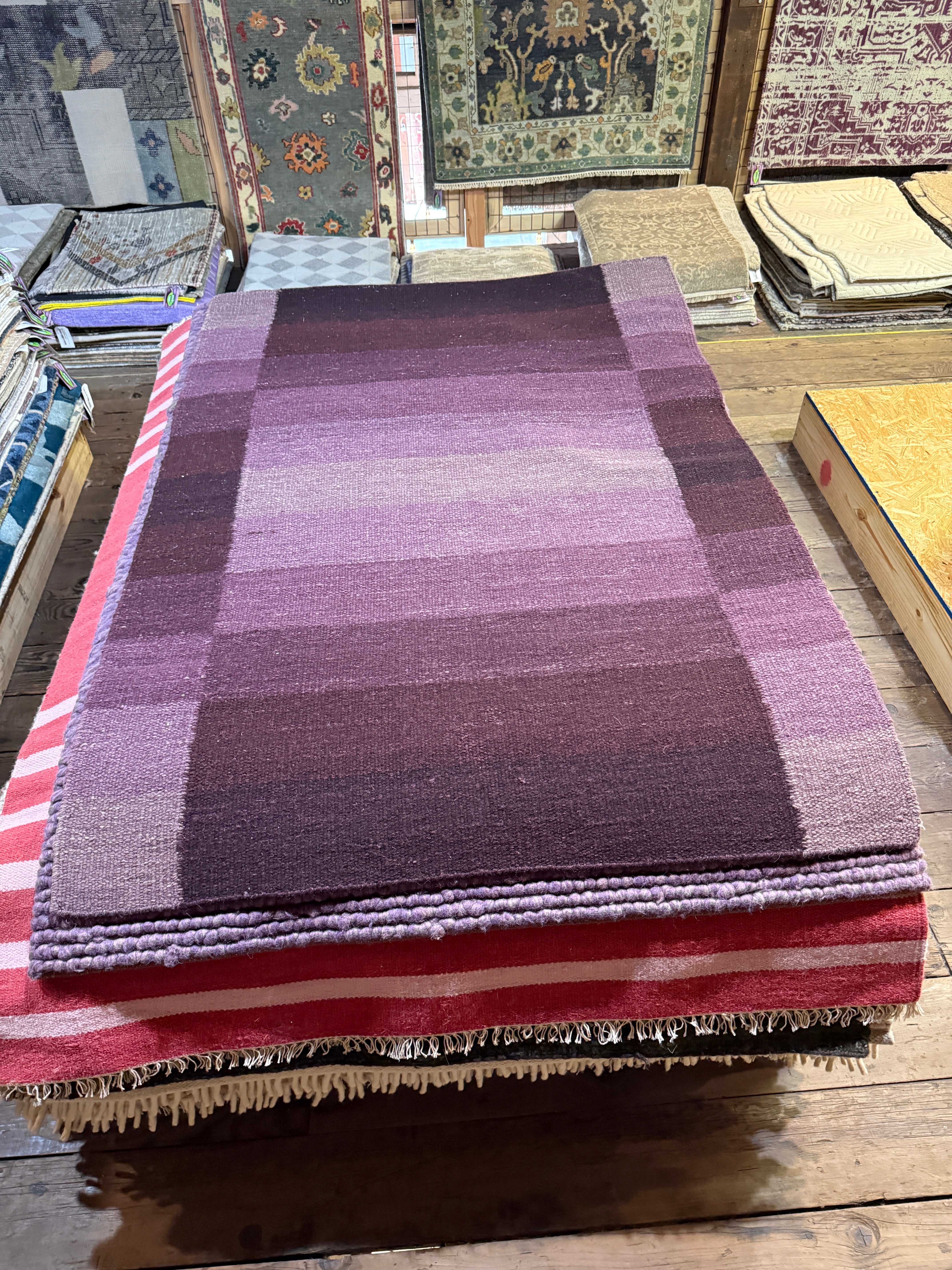 Charo 4x6 Handwoven Purple Durrie