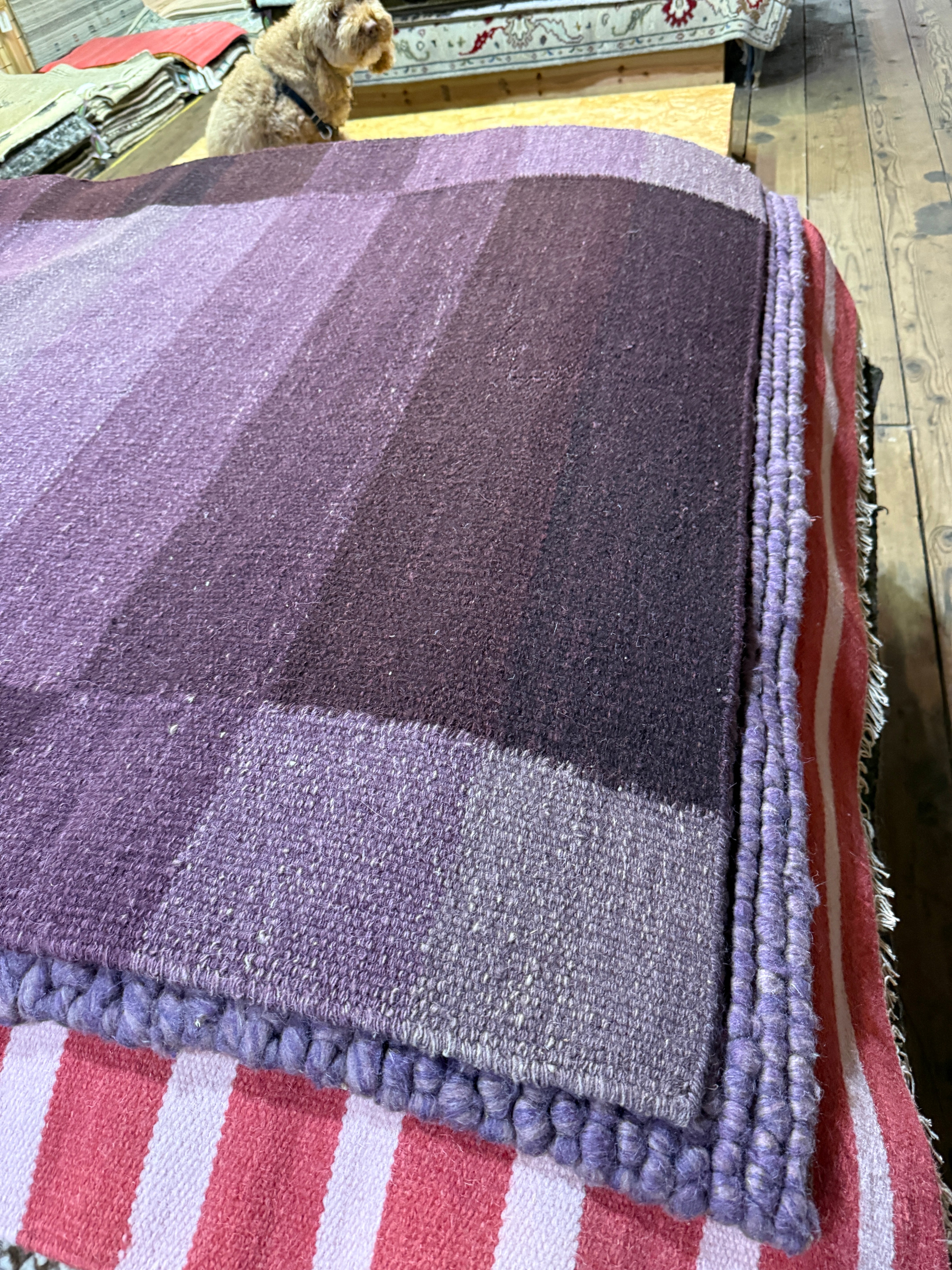 Charo 4x6 Handwoven Purple Durrie