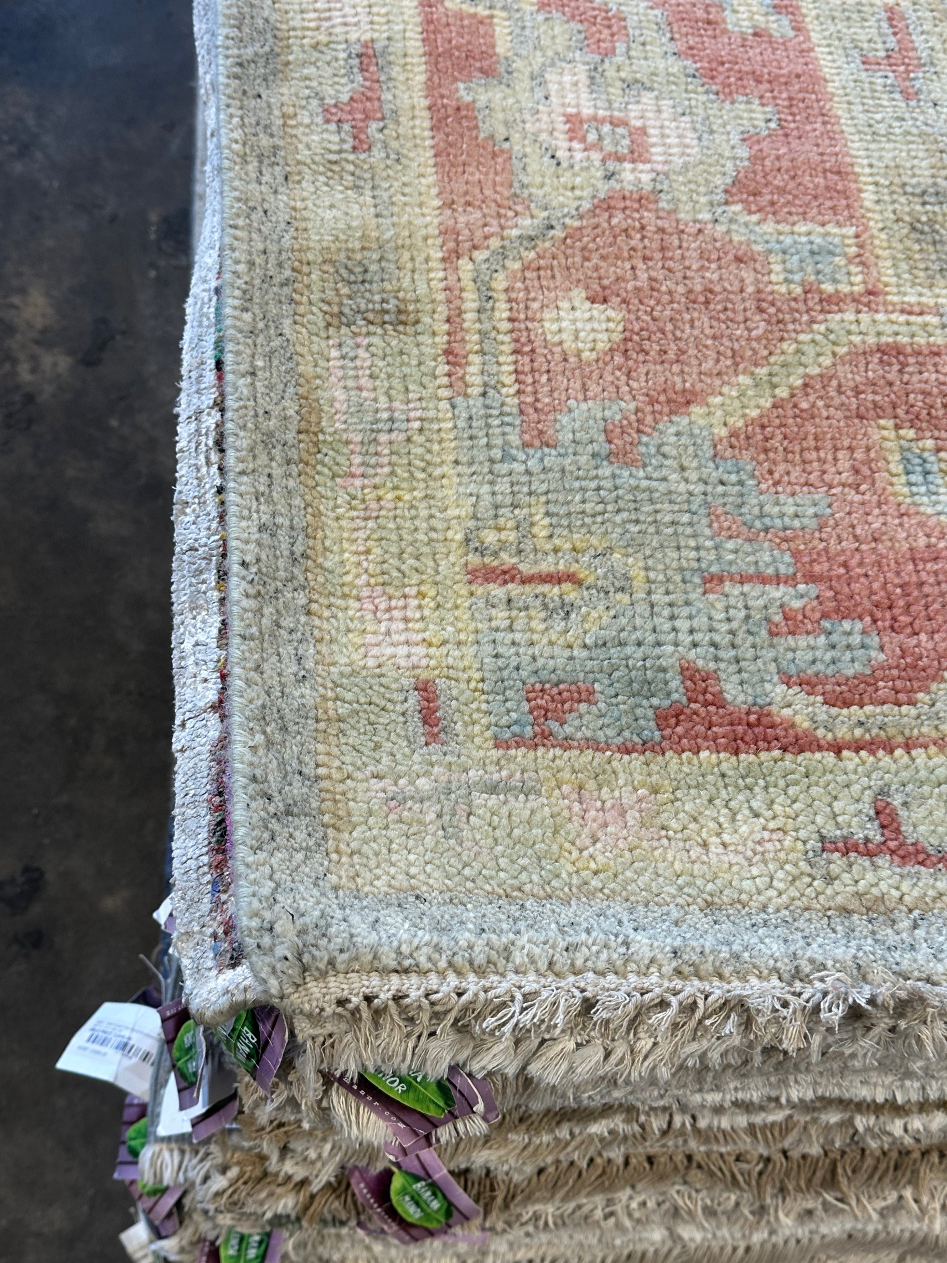 Moira Banks 8x10 Multi Color Hand-Knotted Oushak Rug