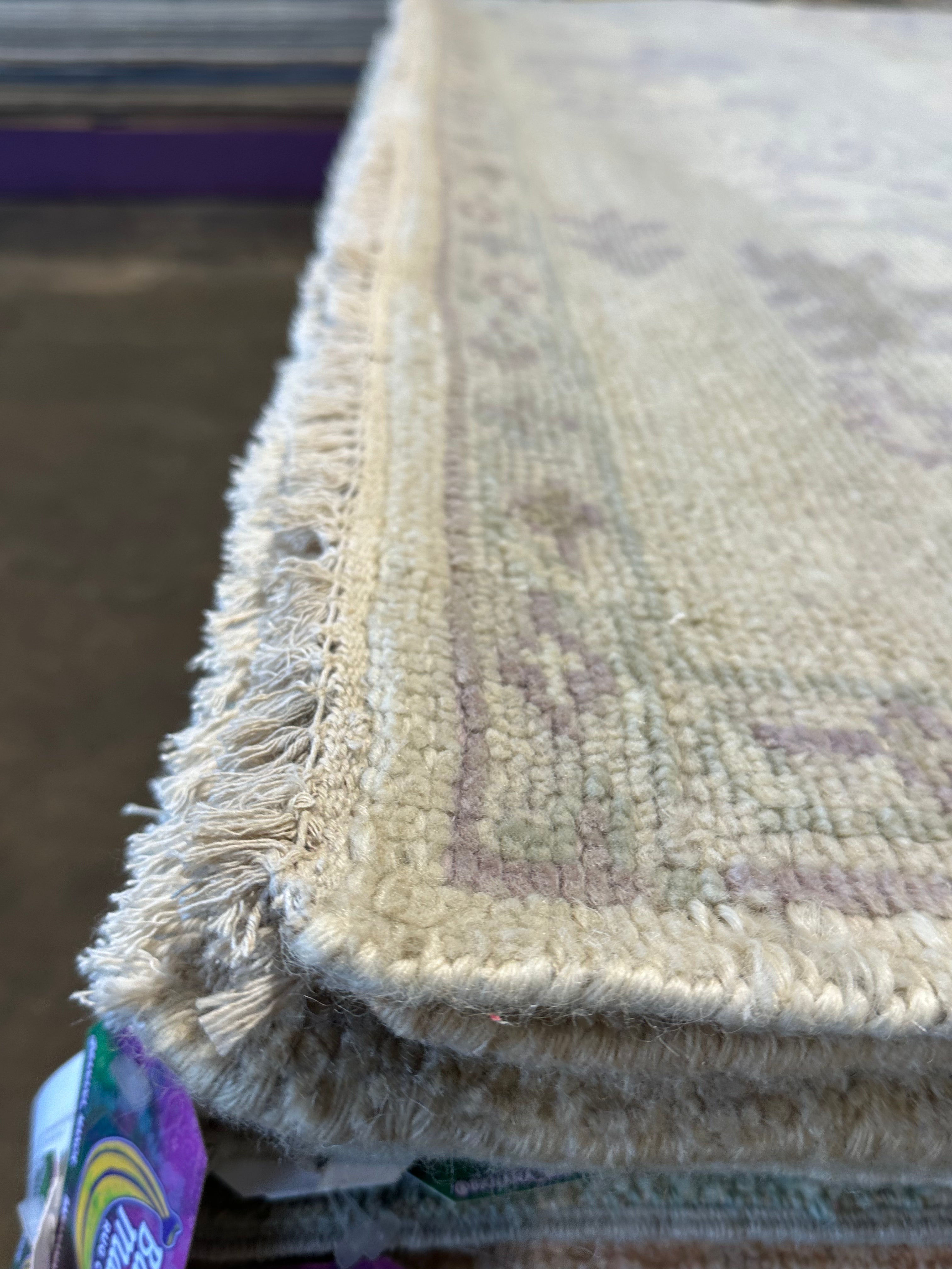 Raven Bowens 7.9x10 Grey Hand-Knotted Oushak Rug