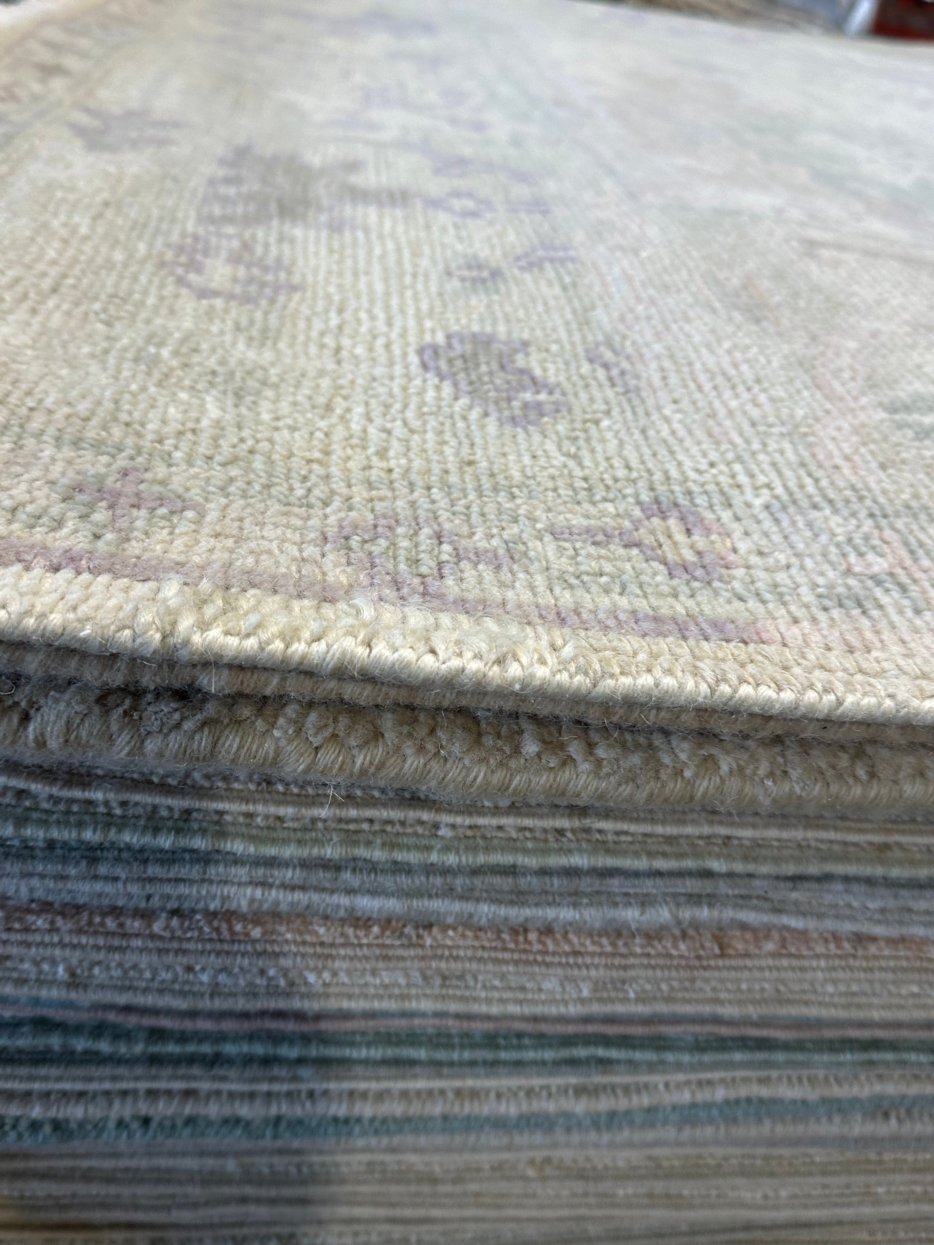 Raven Bowens 7.9x10 Grey Hand-Knotted Oushak Rug