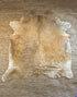 Light Beige 6.3x7.6 Large Cowhide Rug