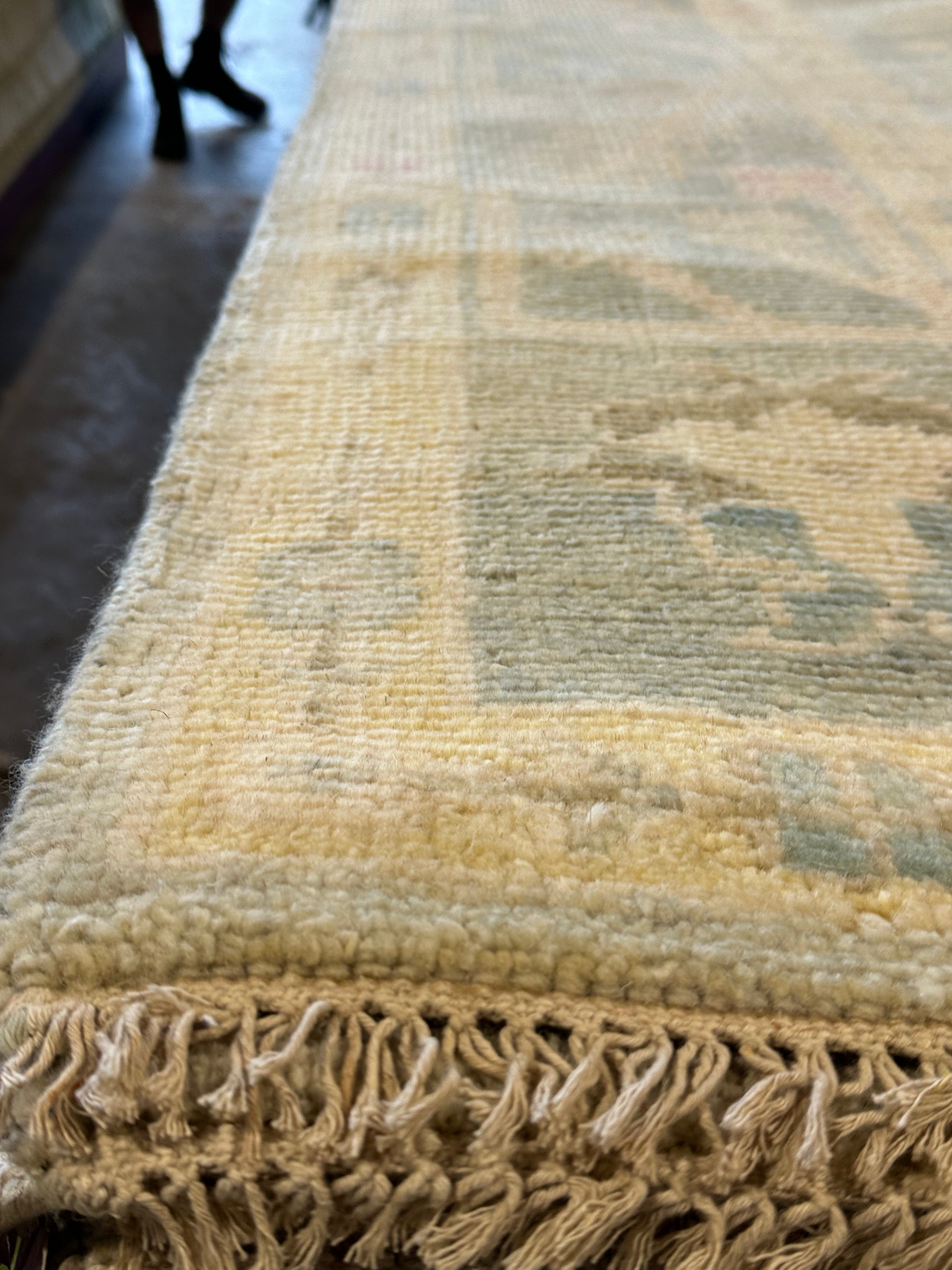 Amy Farrington 8x10 Grey Hand-Knotted Oushak Rug
