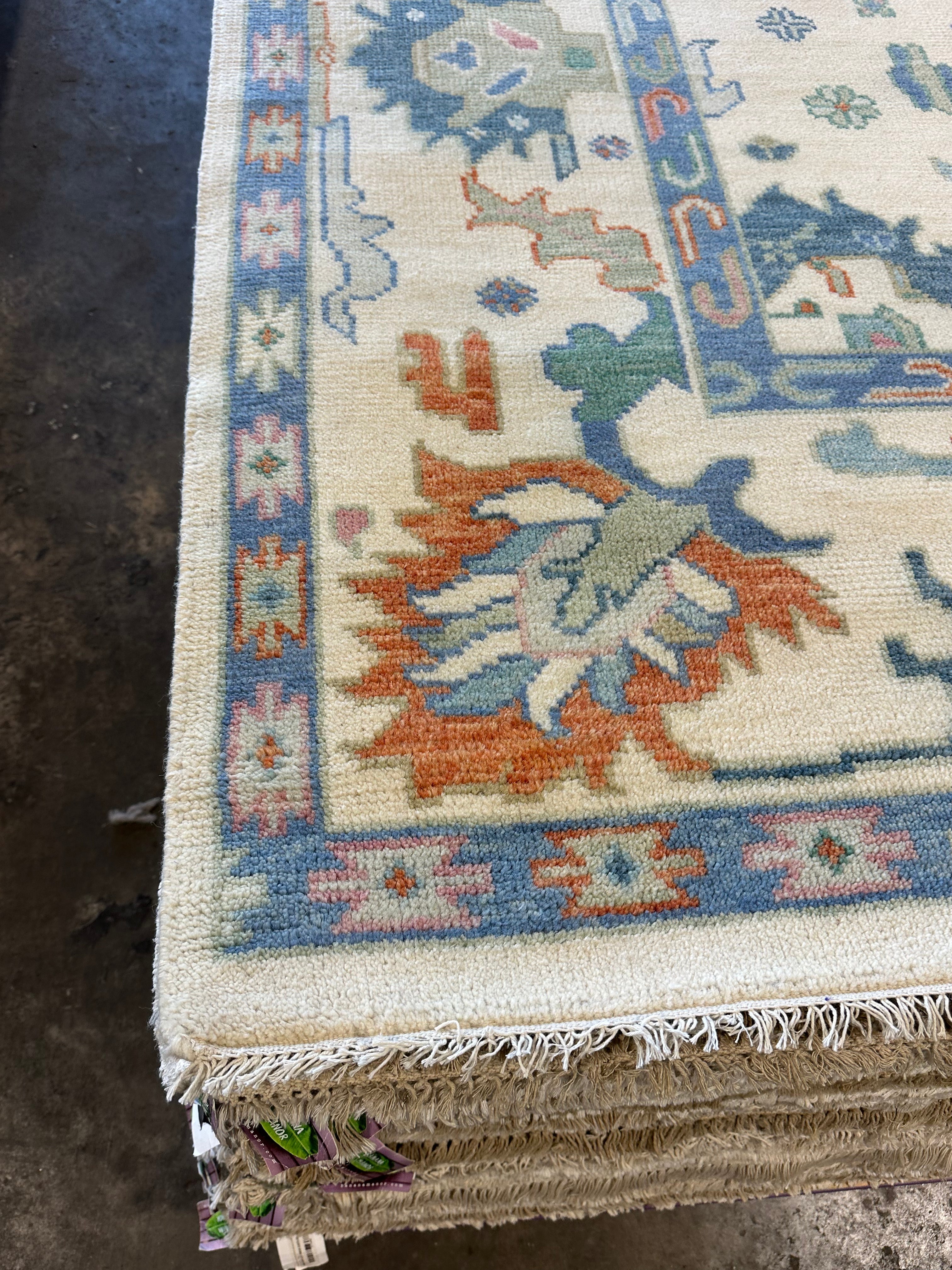 Aaliyah Butler 8x10 Multi Color Hand-Knotted Oushak Rug