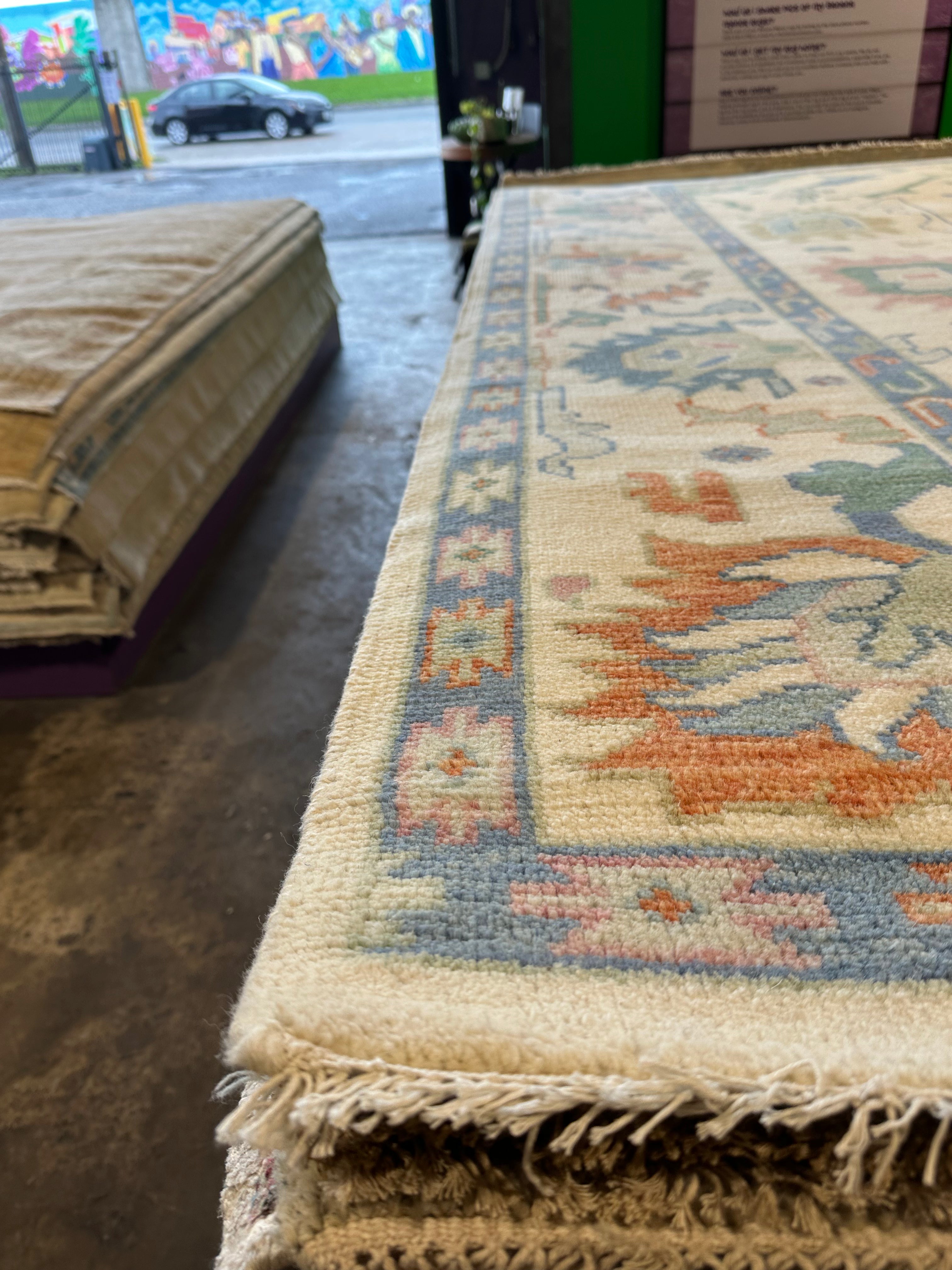 Aaliyah Butler 8x10 Multi Color Hand-Knotted Oushak Rug