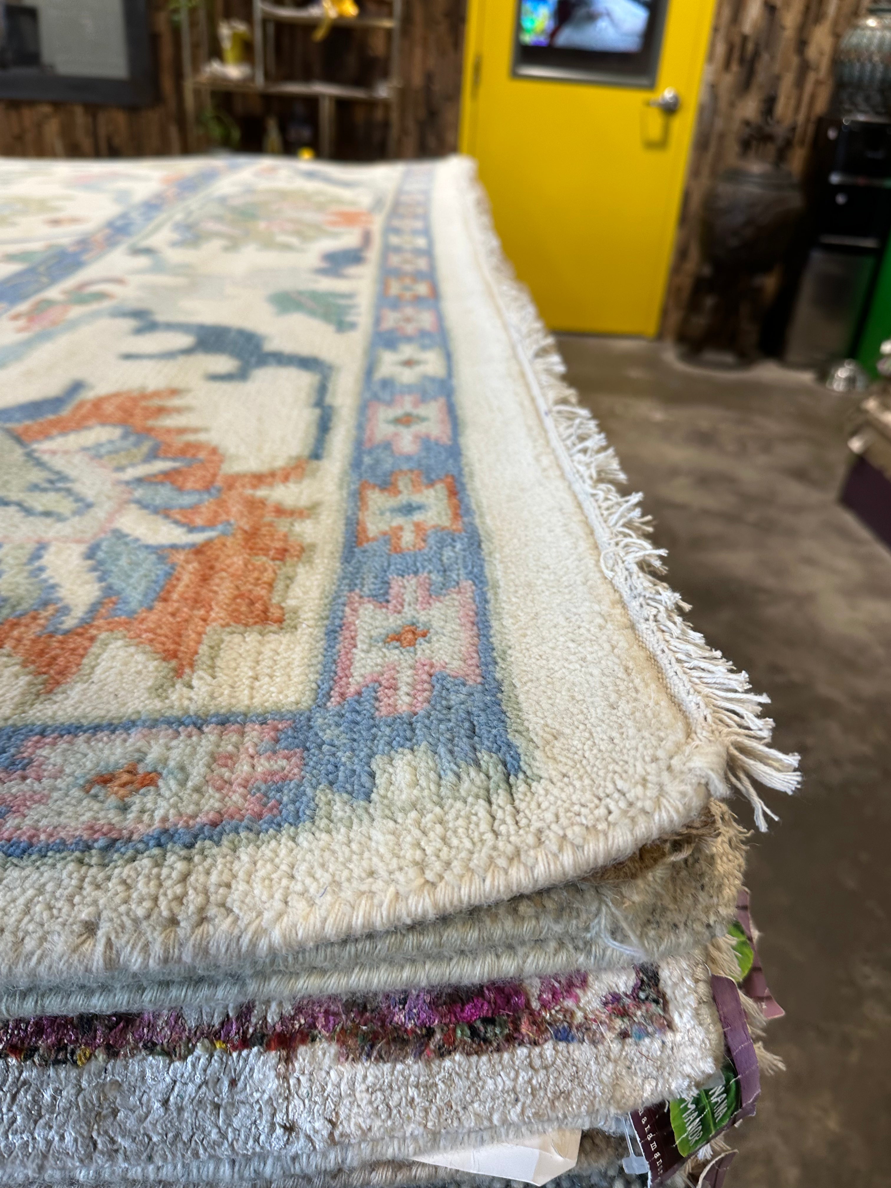 Aaliyah Butler 8x10 Multi Color Hand-Knotted Oushak Rug