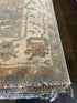 Teri Austin 9x11.9 Grey & Tan Hand-Knotted Oushak