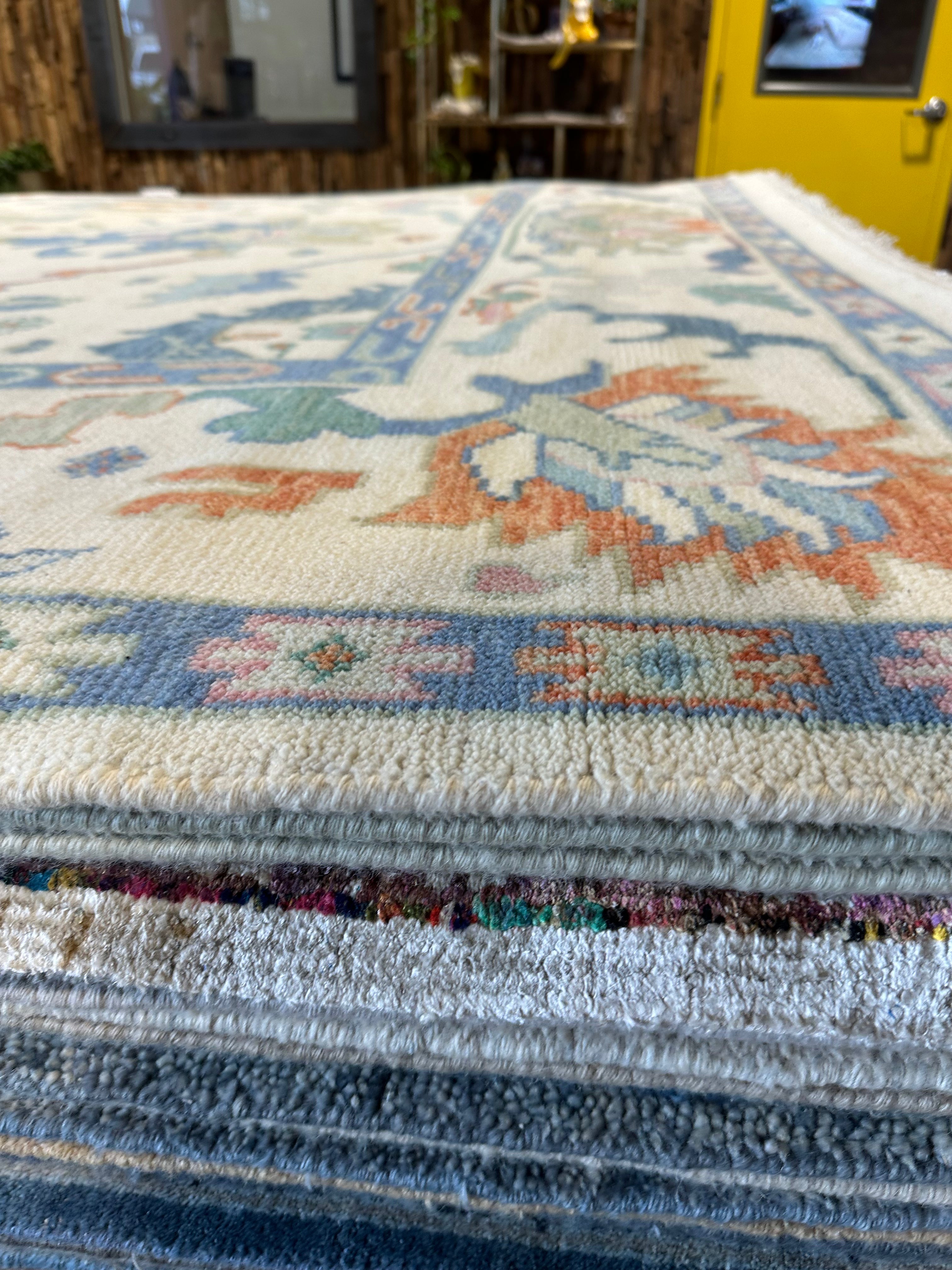 Aaliyah Butler 8x10 Multi Color Hand-Knotted Oushak Rug