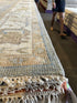 Alyssa Kapito 9x12 Grey and Ivory Hand-Knotted Oushak Rug