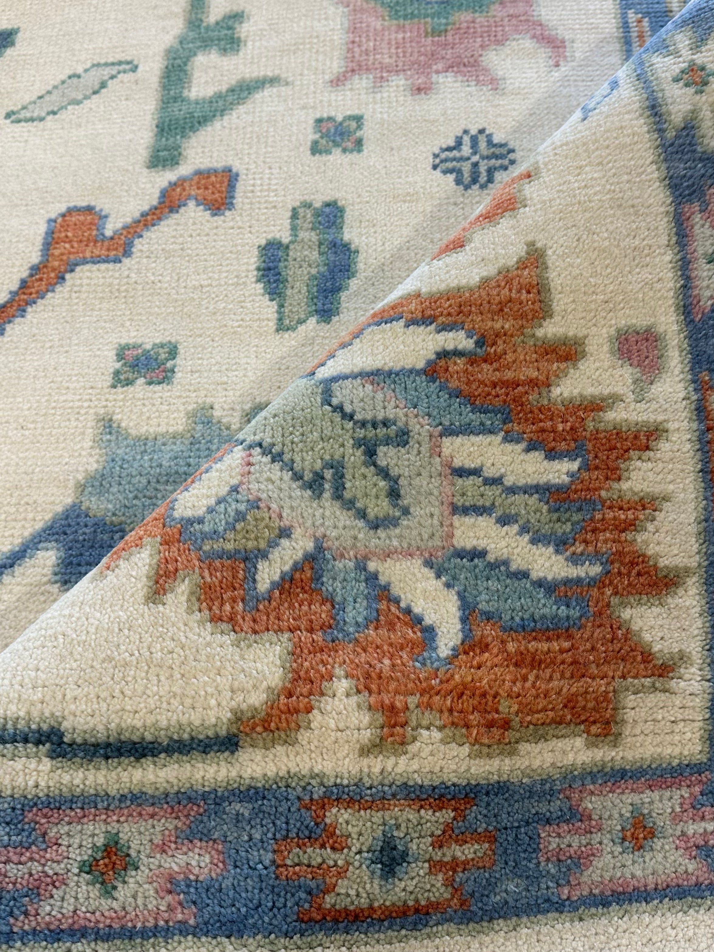 Aaliyah Butler 8x10 Multi Color Hand-Knotted Oushak Rug