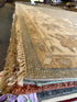 Teri Austin 9x11.9 Grey & Tan Hand-Knotted Oushak