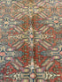 Jenna Griffin 6.6x9.1 Red Hand-Knotted Vintage Turkish Oushak