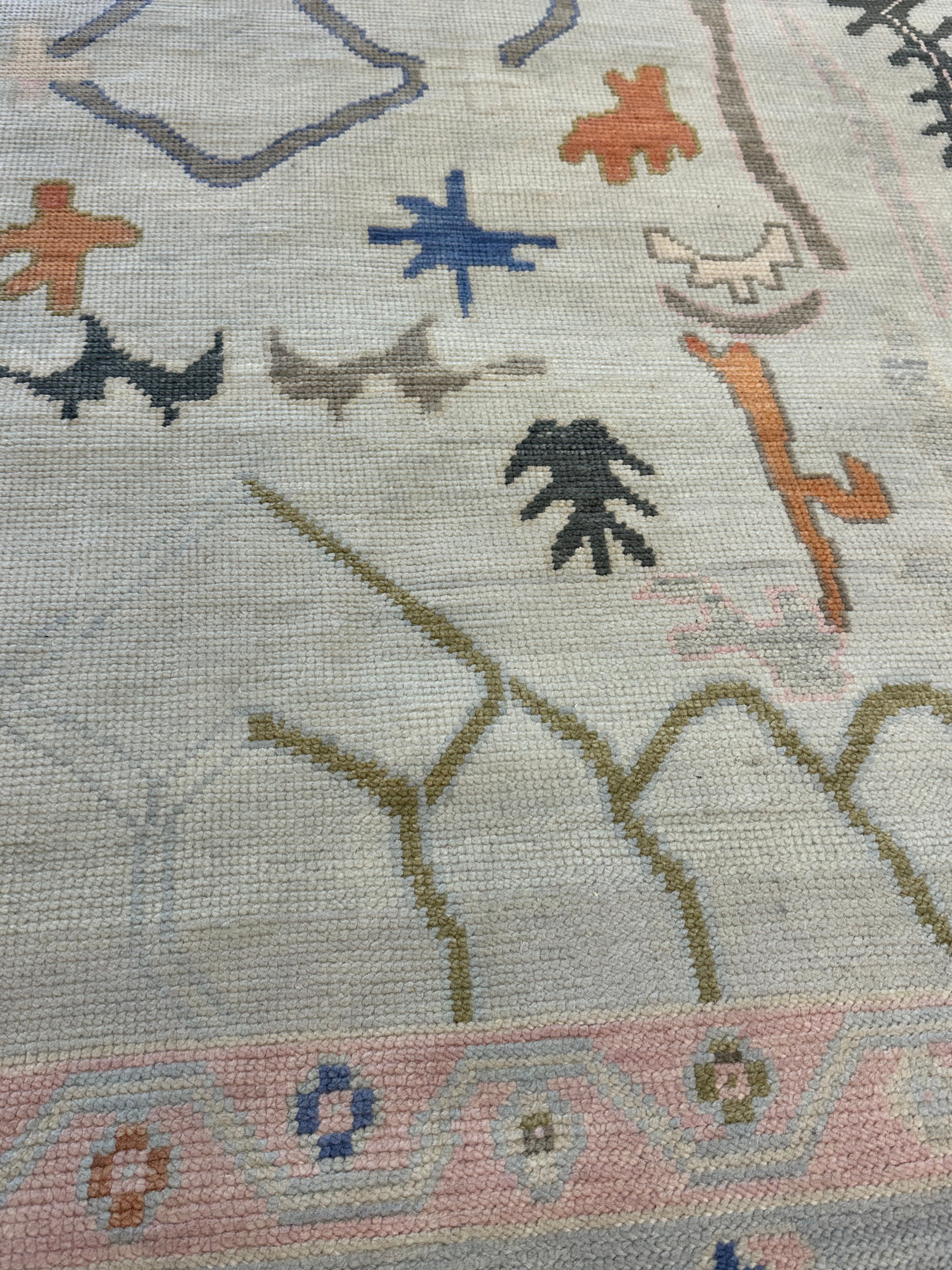 Kathryn Bach 8x10 Multi Color Hand-Knotted Oushak Rug
