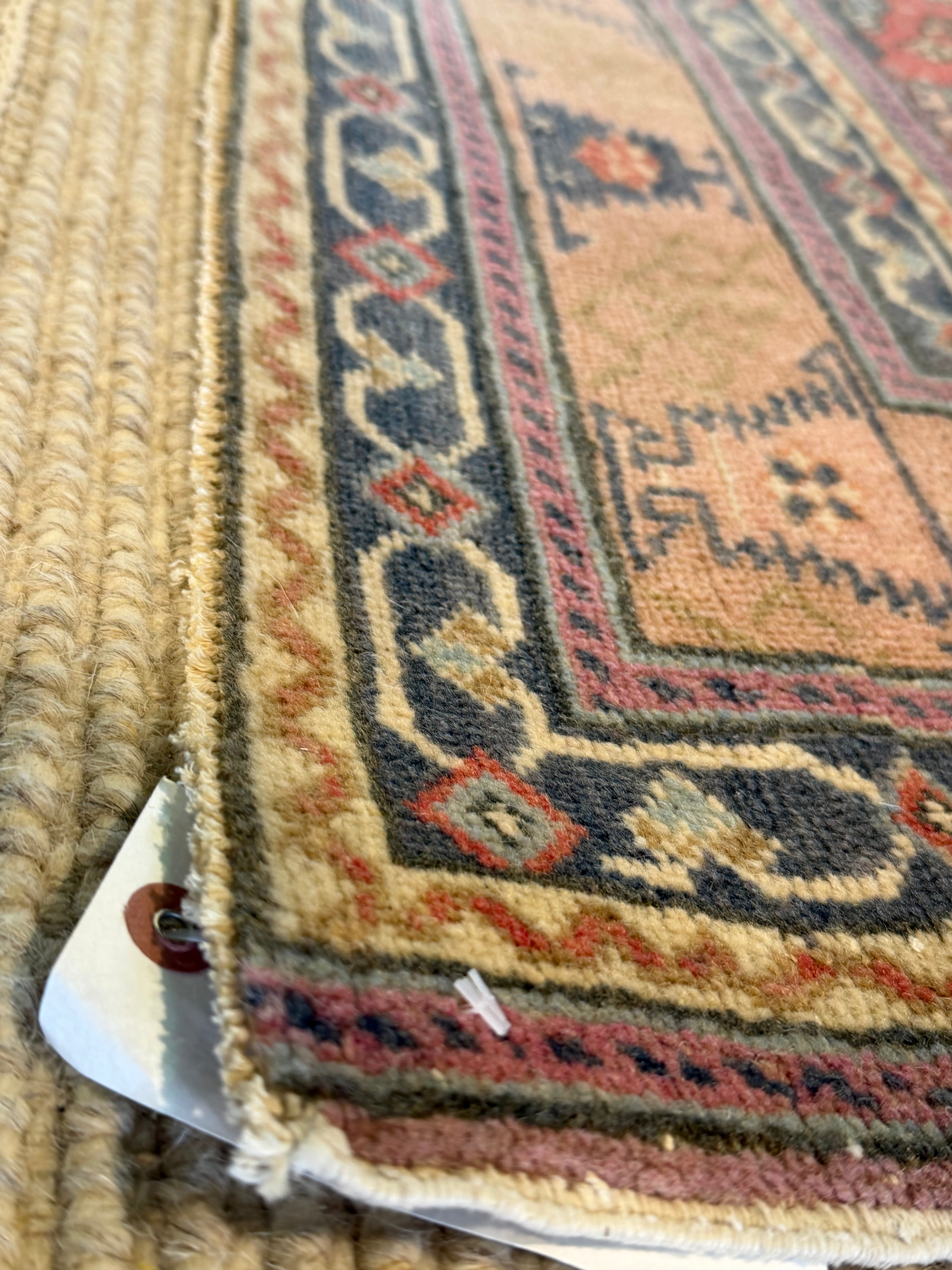 Jenna Griffin 6.6x9.1 Red Hand-Knotted Vintage Turkish Oushak