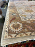 Natacha Amal 8x10 Grey and Rust Hand-Knotted Oushak Rug