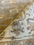Teri Austin 9x11.9 Grey & Tan Hand-Knotted Oushak