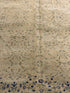 Bella Kirchhoff 6.5x9.8 Cream and Blue Hand-Knotted Vintage Turkish Oushak