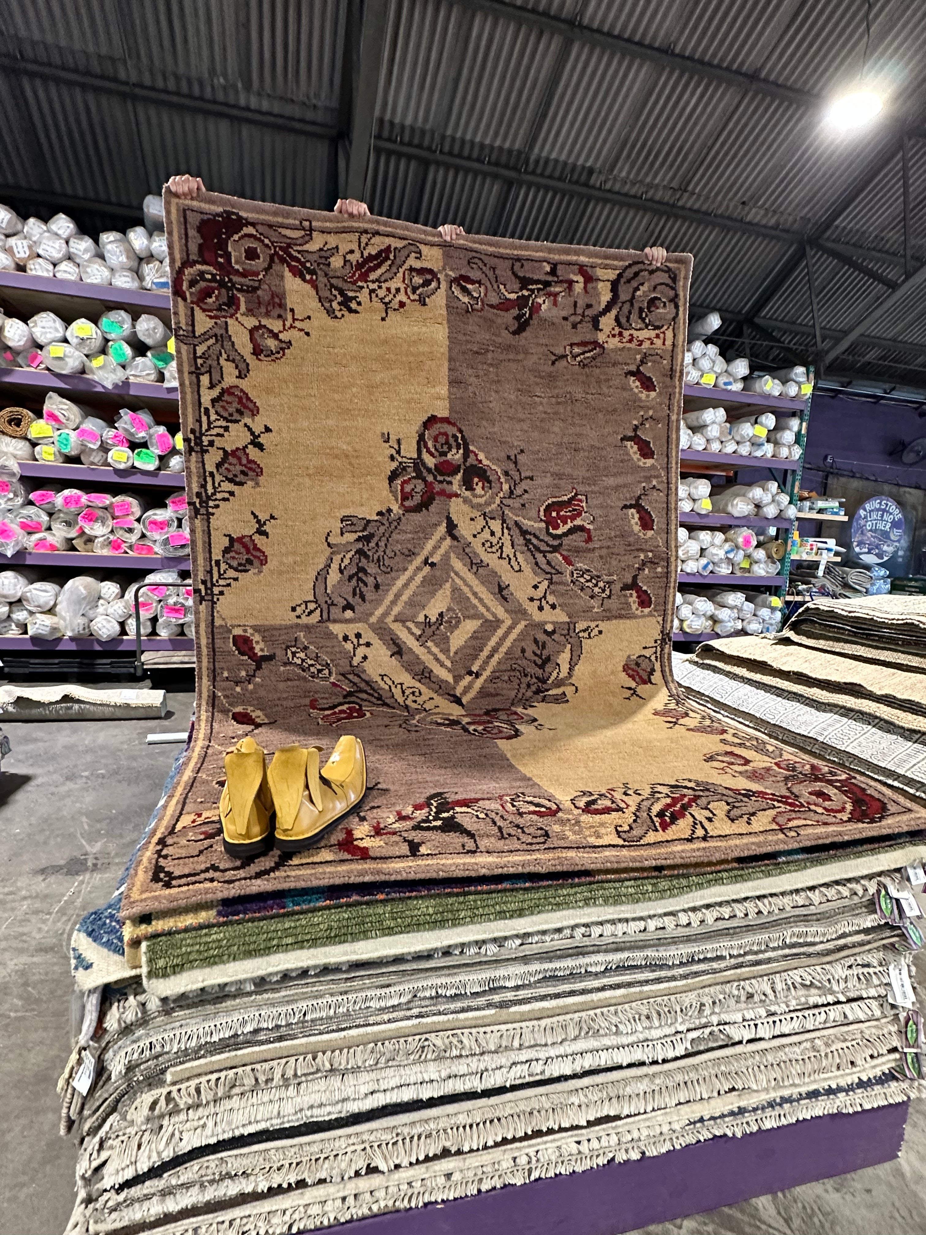 Amy Sherman-Palladino 6x9 Grey Hand-Knotted Oushak Rug