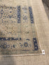 Bella Kirchhoff 6.5x9.8 Cream and Blue Hand-Knotted Vintage Turkish Oushak
