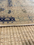 Bella Kirchhoff 6.5x9.8 Cream and Blue Hand-Knotted Vintage Turkish Oushak