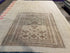 Mia Jane 4.9x4.9 Beige and Brown Hand-Knotted Vintage Turkish Oushak