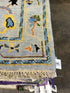 Caroline Aaron 3.3x5 Light Blue Hand-Knotted Oushak Rug