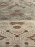 Mia Jane 4.9x4.9 Beige and Brown Hand-Knotted Vintage Turkish Oushak