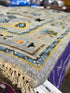 Caroline Aaron 3.3x5 Light Blue Hand-Knotted Oushak Rug